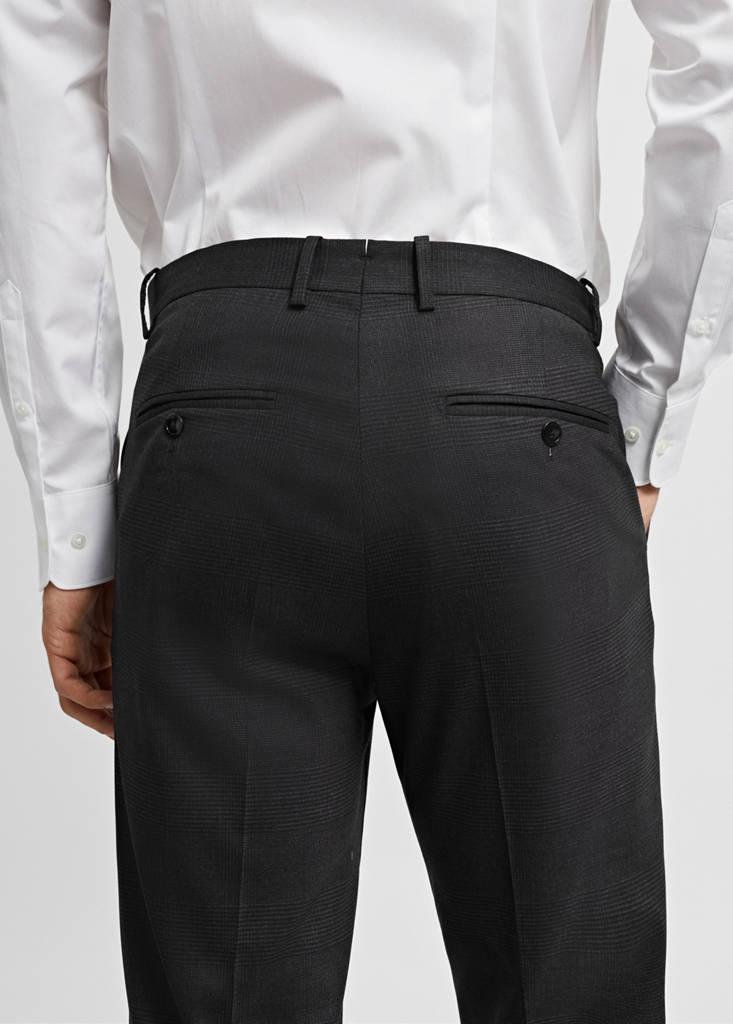 Slim fit cool wool suit trousers — Grey