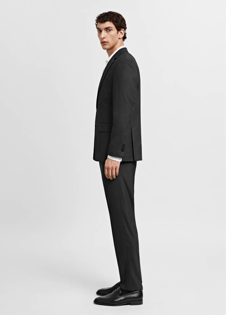 Slim fit cool wool suit trousers — Grey