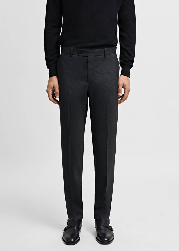 Slim fit cool wool suit trousers — Grey