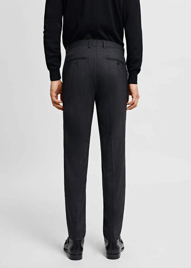Slim fit cool wool suit trousers — Grey