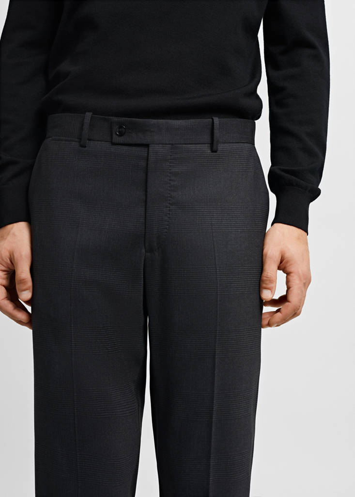 Slim fit cool wool suit trousers — Grey
