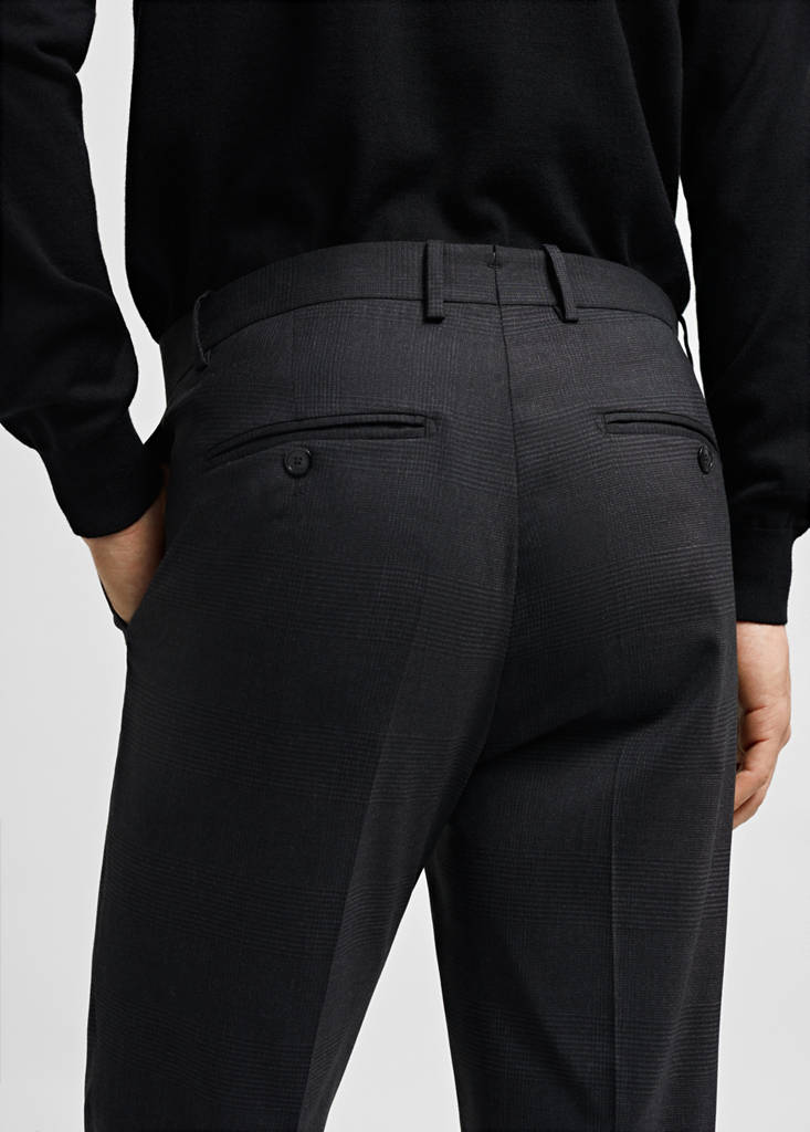 Slim fit cool wool suit trousers — Grey