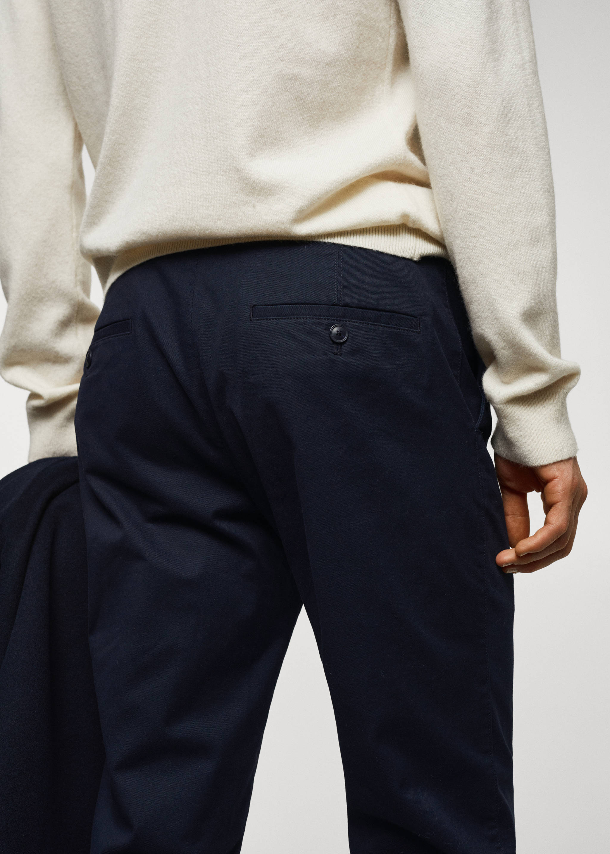 Slim fit serge chino trousers - Details of the article 4