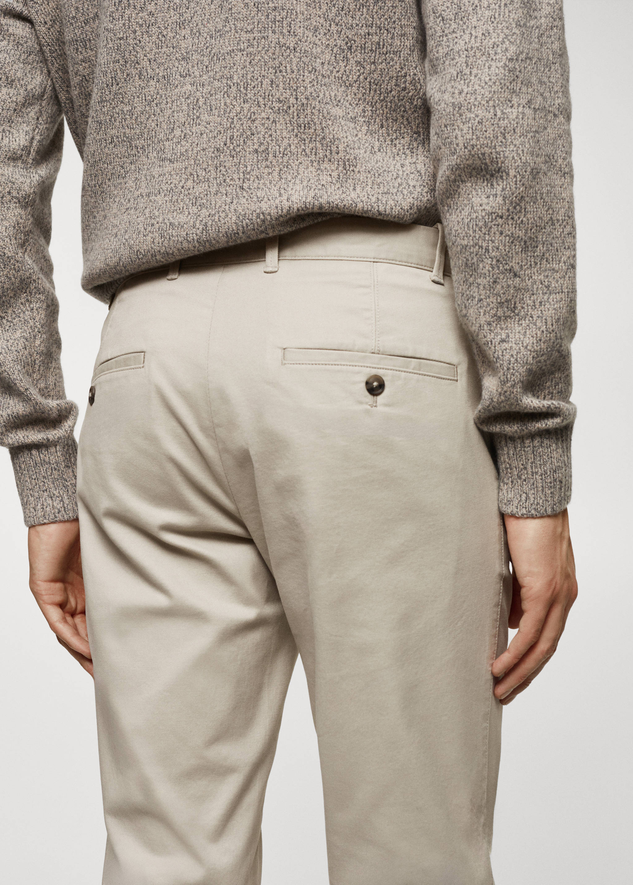 Slim fit serge chino trousers - Details of the article 4