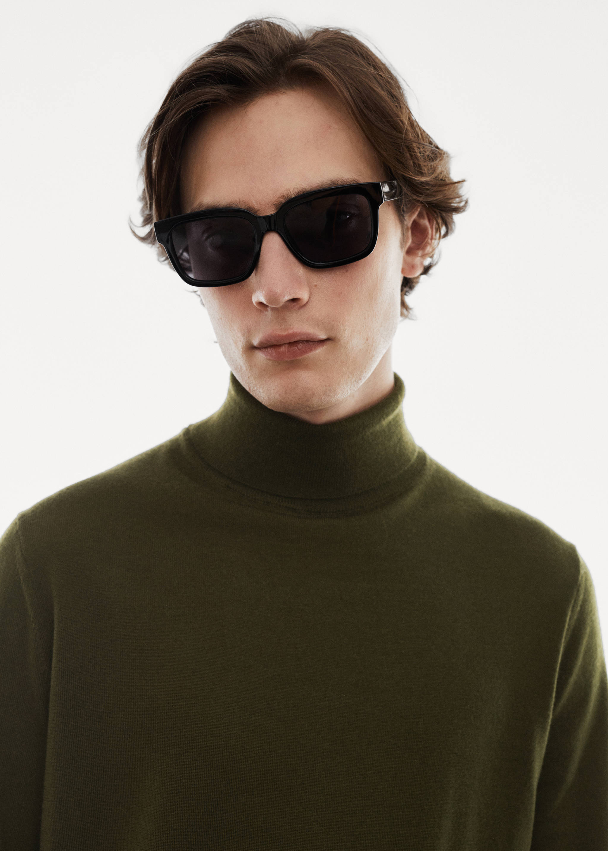 Pull-over 100 % laine mérinos col montant - Détail de l'article 1