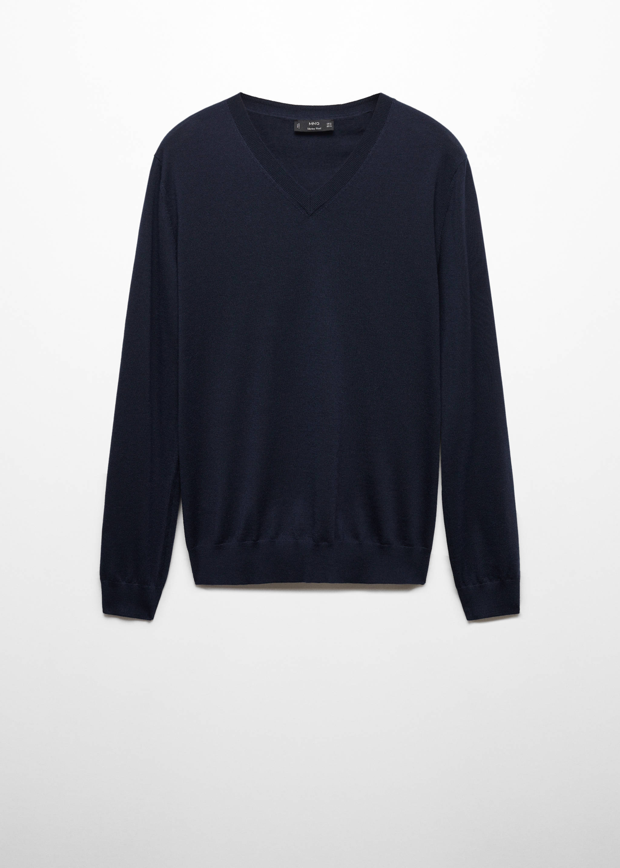 100% merino wool V-neck sweater - Article without model