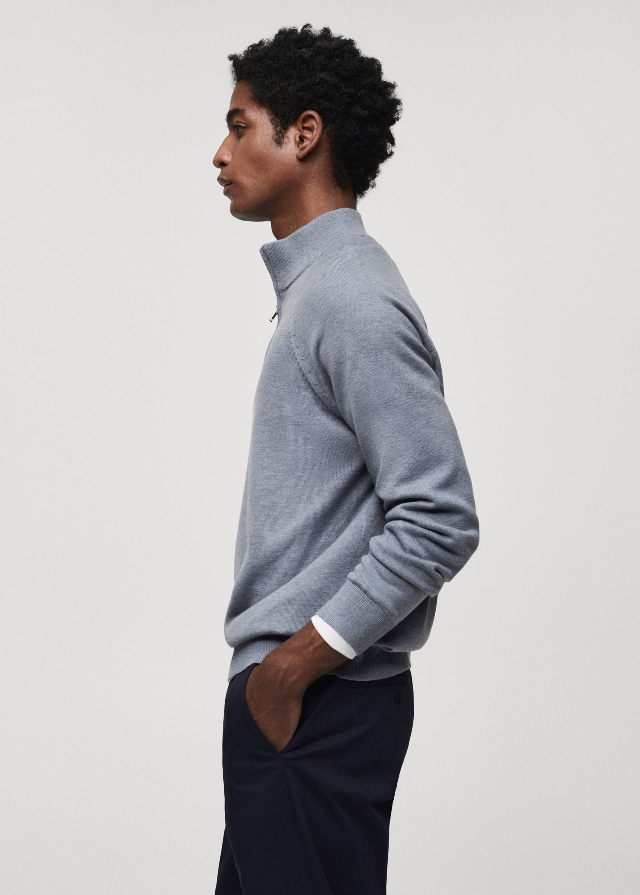 Pull-over coton col zippé - Détail de l'article 2