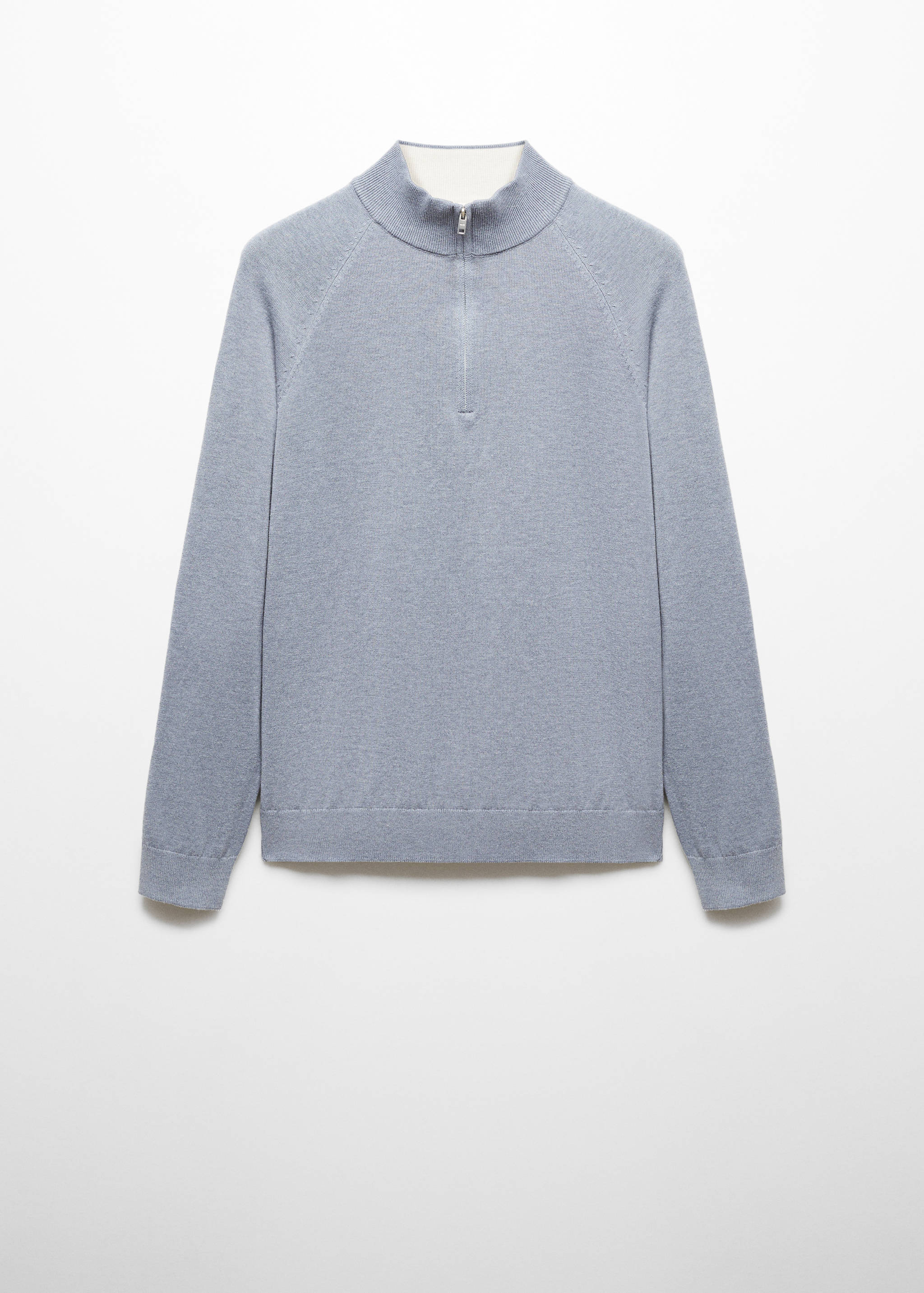 Pull-over coton col zippé - Article sans modèle