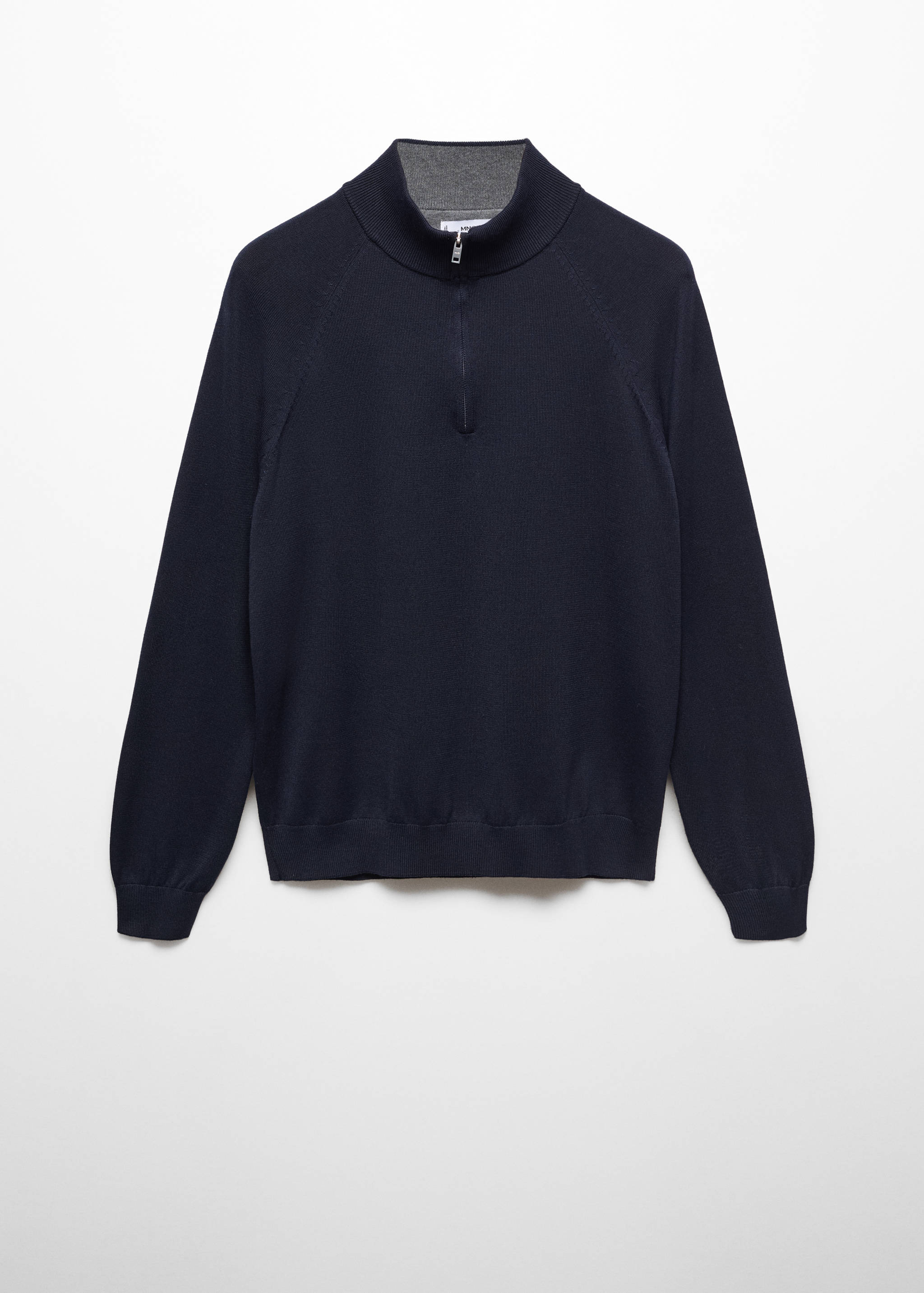 Pull-over coton col zippé - Article sans modèle