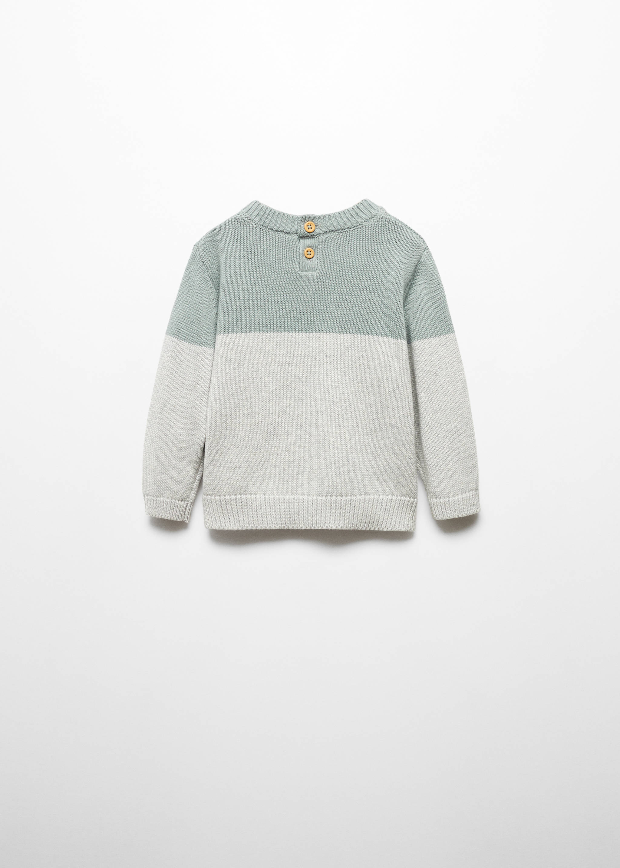 Contrasting knit sweater - Reverse of the article