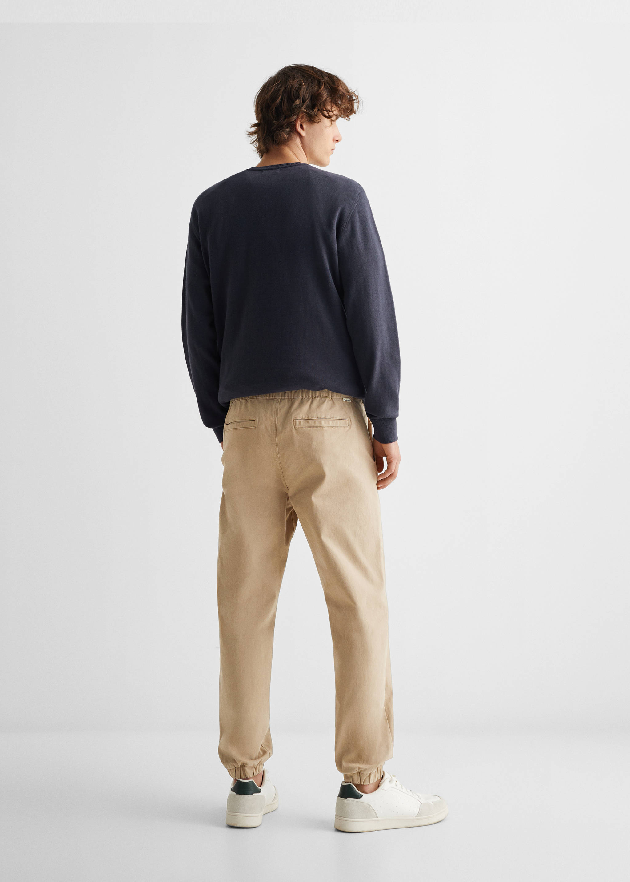 Cotton jogger-style trousers - Reverse of the article