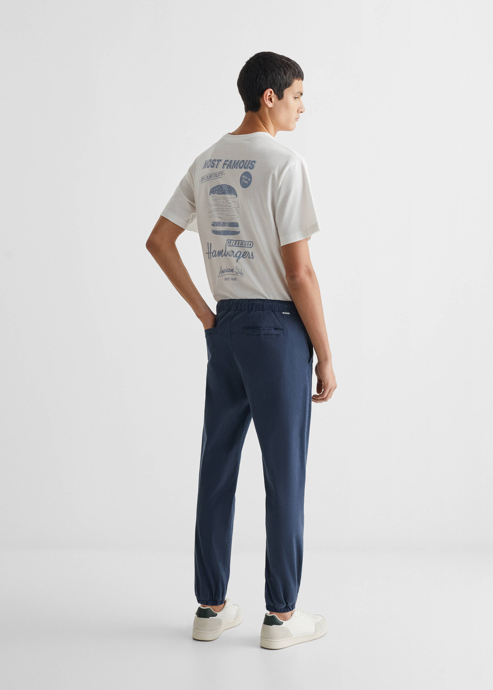 Cotton jogger-style trousers - Reverse of the article