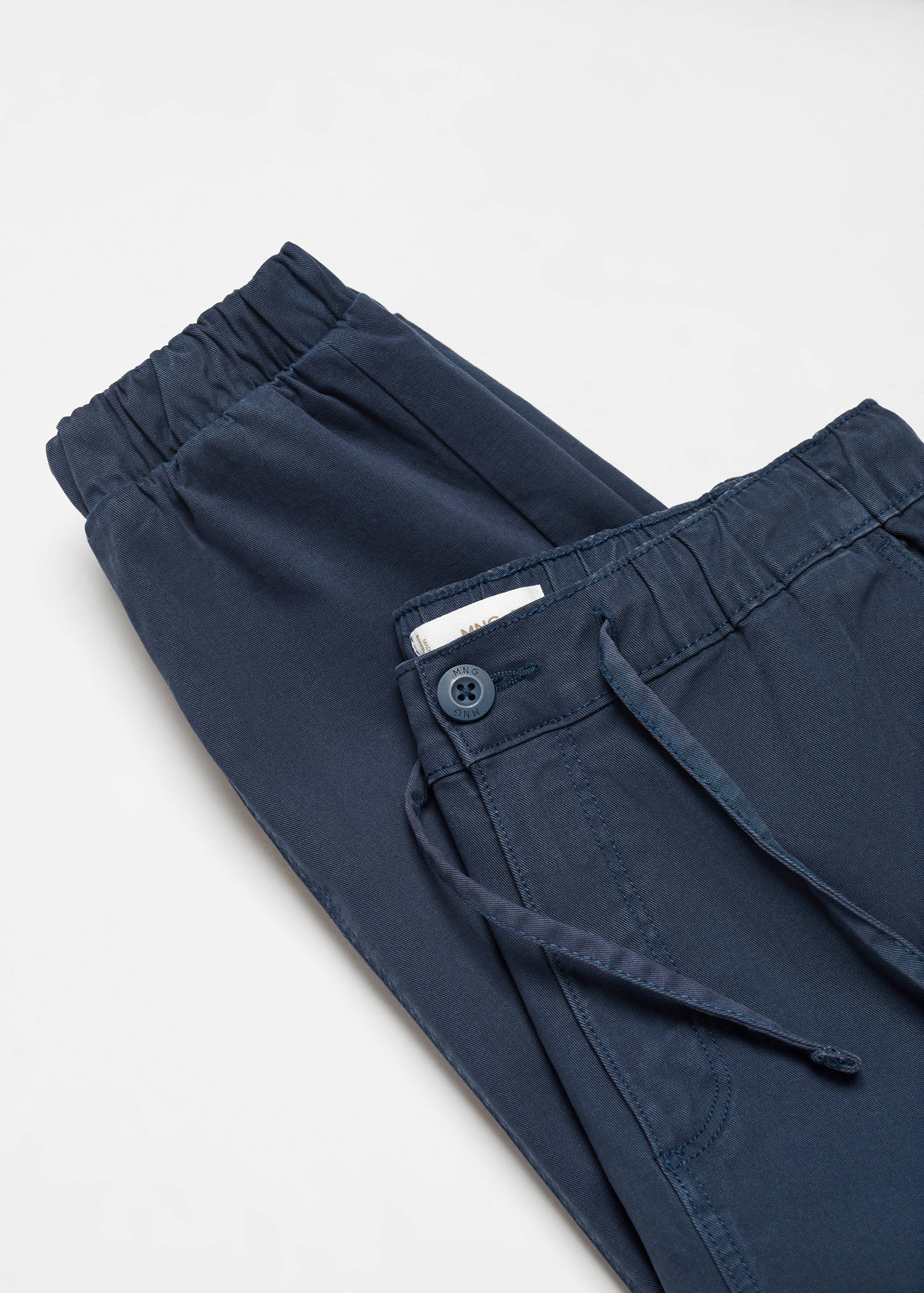 Cotton jogger-style trousers - Details of the article 8