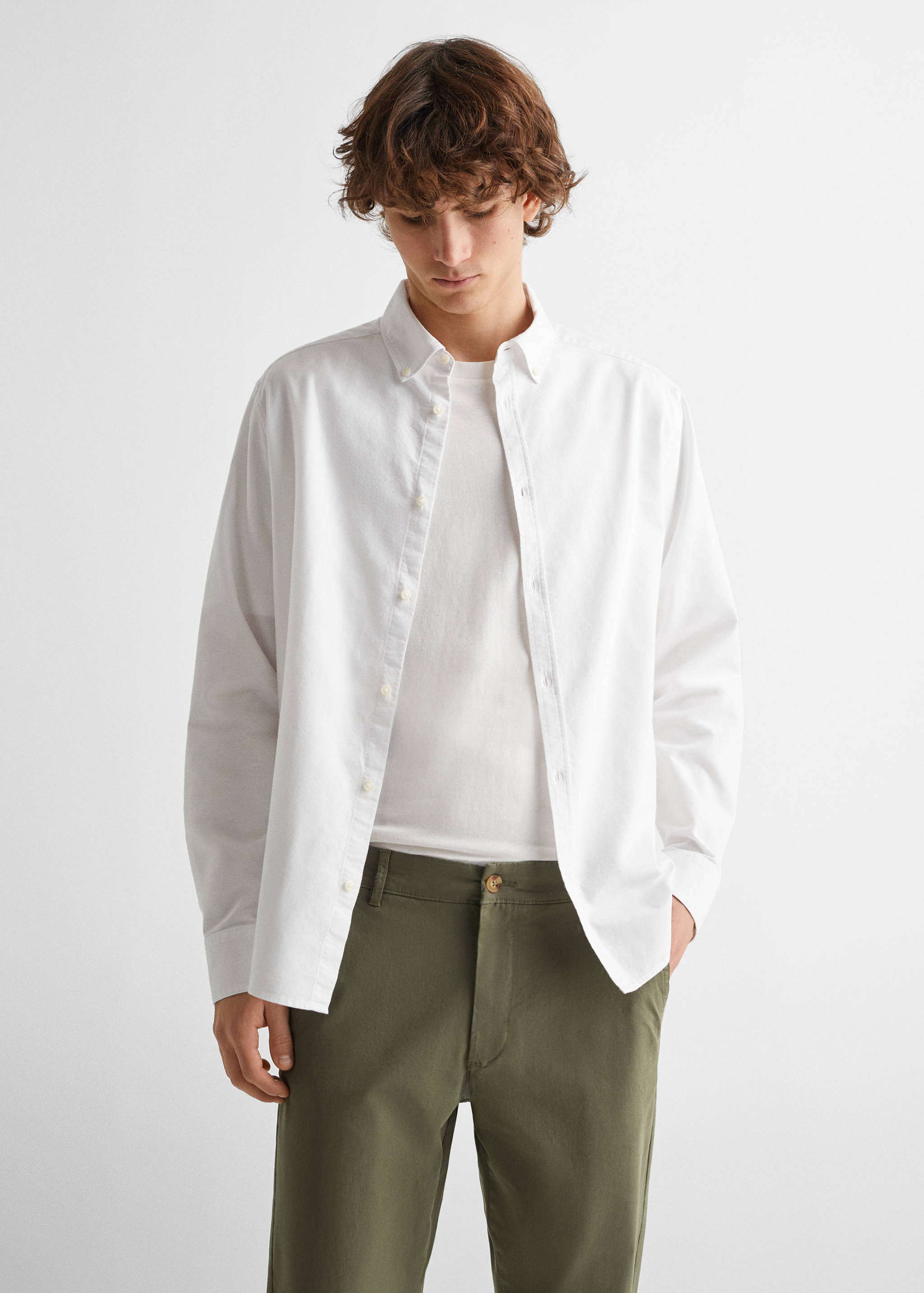 Cotton chinos - Medium plane