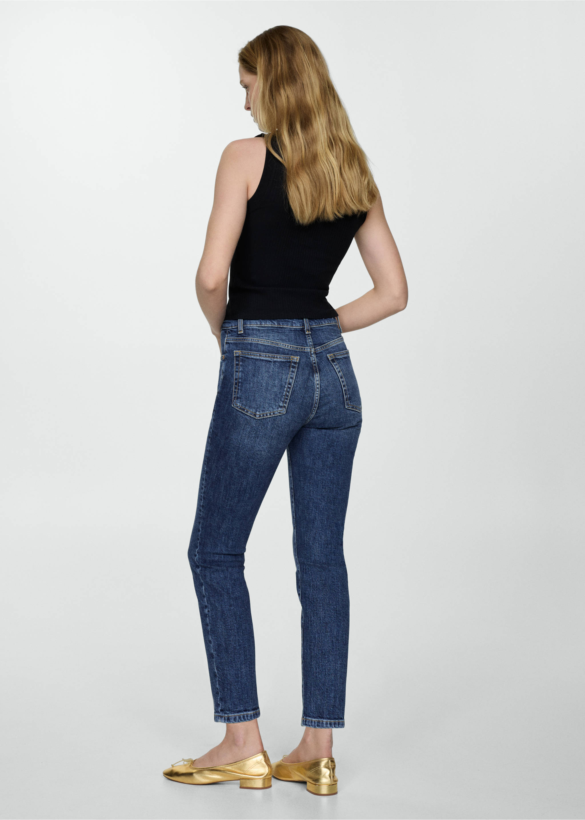 Jeans Claudia slim crop - Reverso del artículo, Azul oscuro. Ref: 67000680-00.