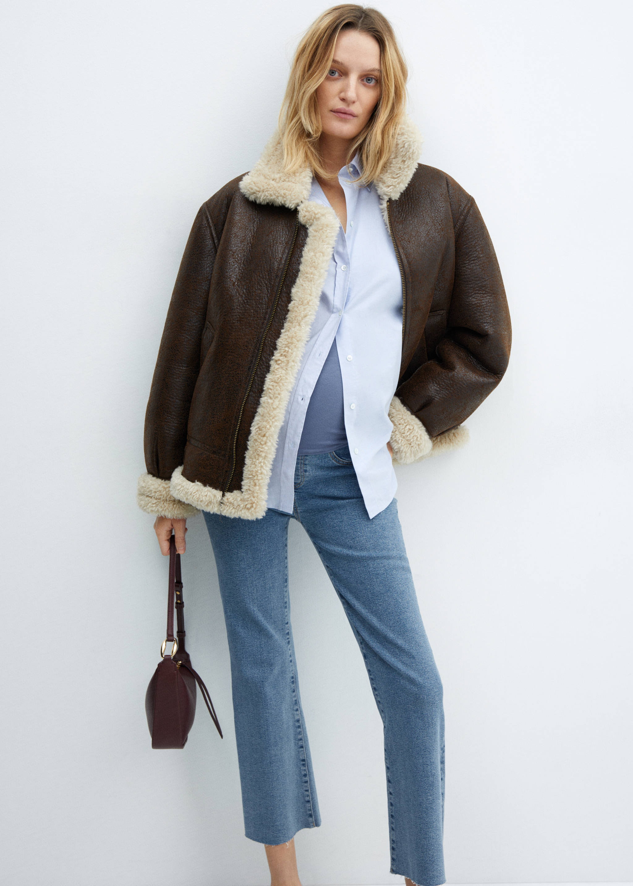 Maternity flared cropped jeans - Details of the article 2