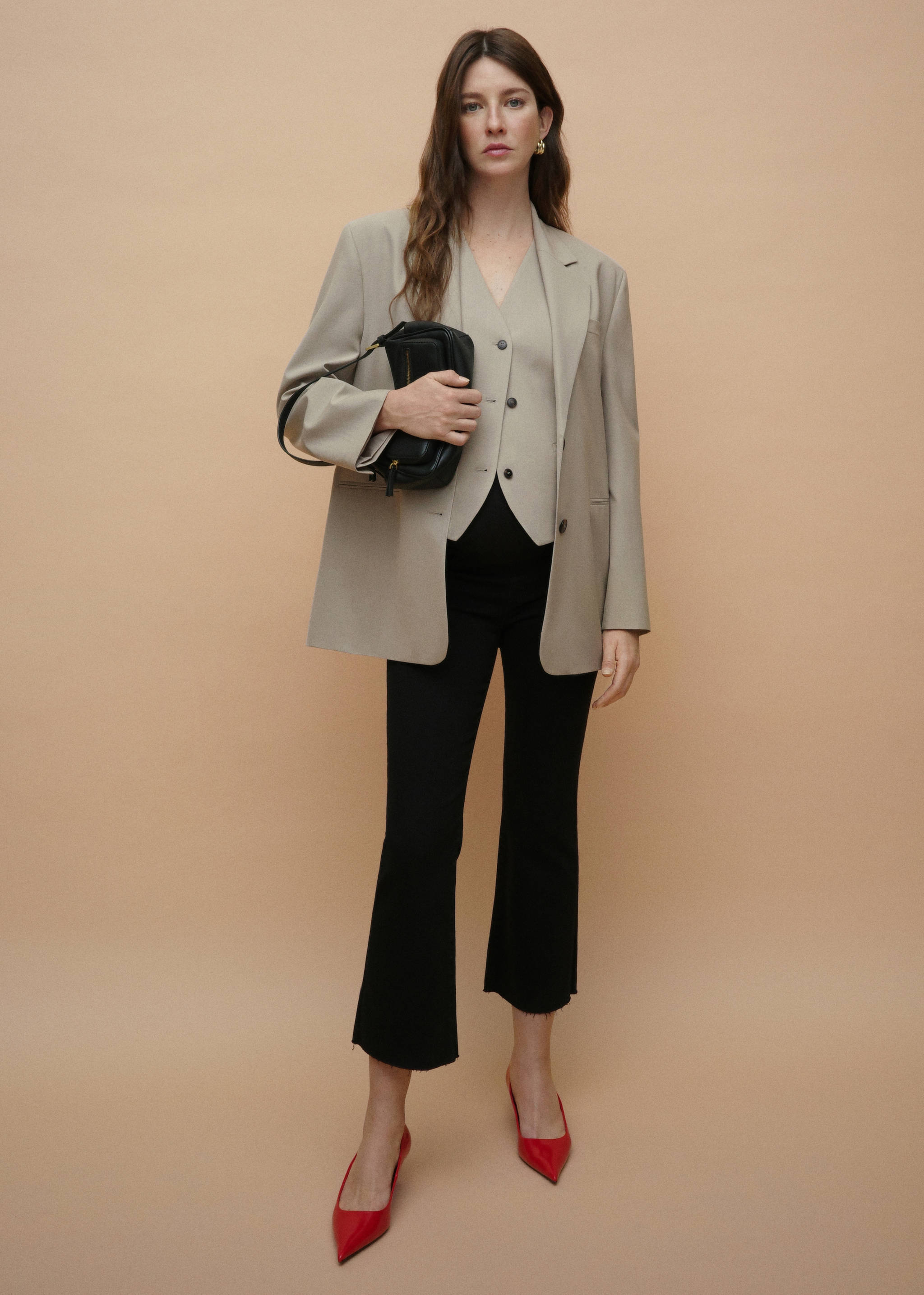 Maternity flared cropped jeans - Details of the article 7