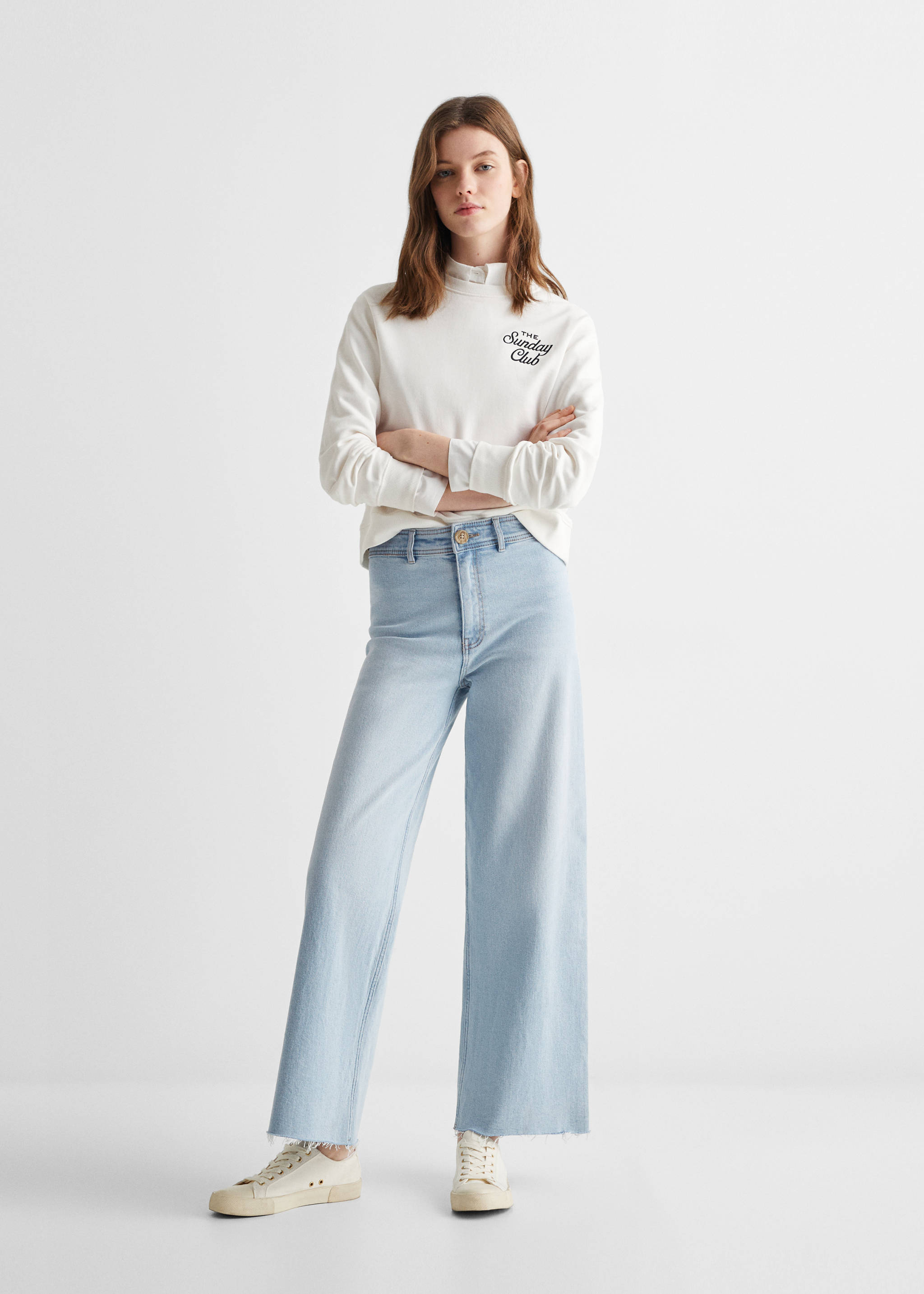 Jupe-culotte jean taille haute - Plan général