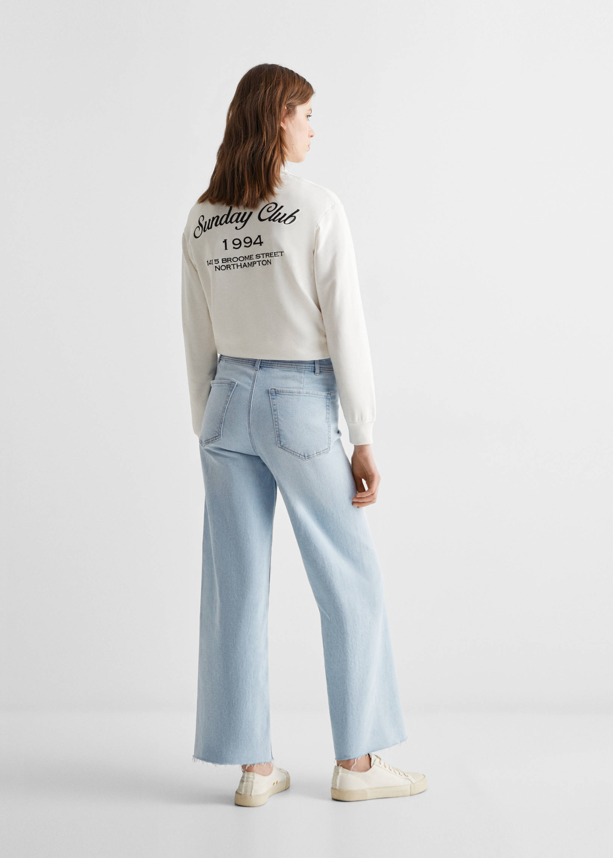 Jupe-culotte jean taille haute - Verso de l’article