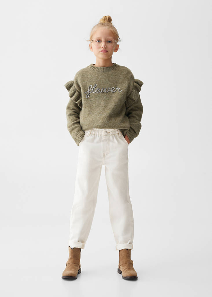 Paperbag jeans — White