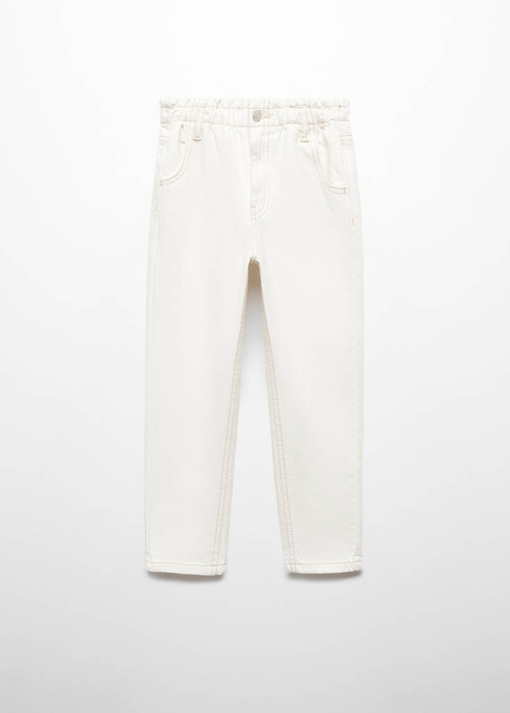 Paperbag jeans — White