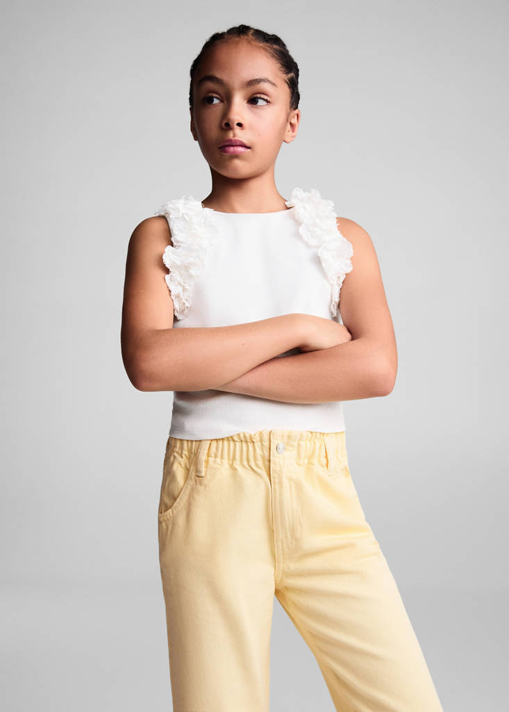 Paperbag jeans — Pastel Yellow