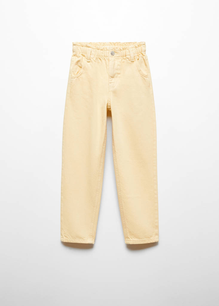 Paperbag jeans — Pastel Yellow