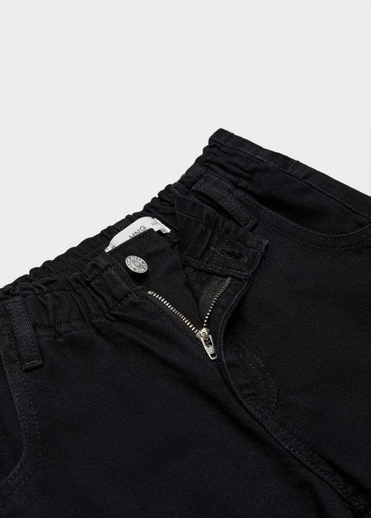 Paperbag jeans — Black denim