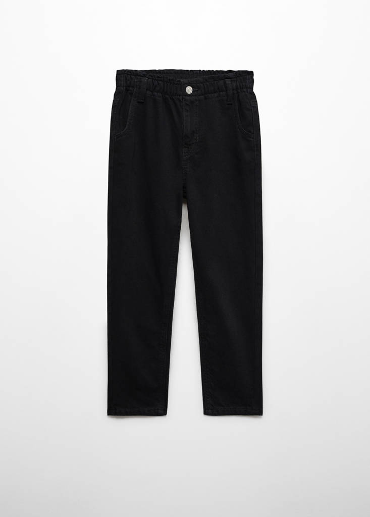 Paperbag jeans — Black denim