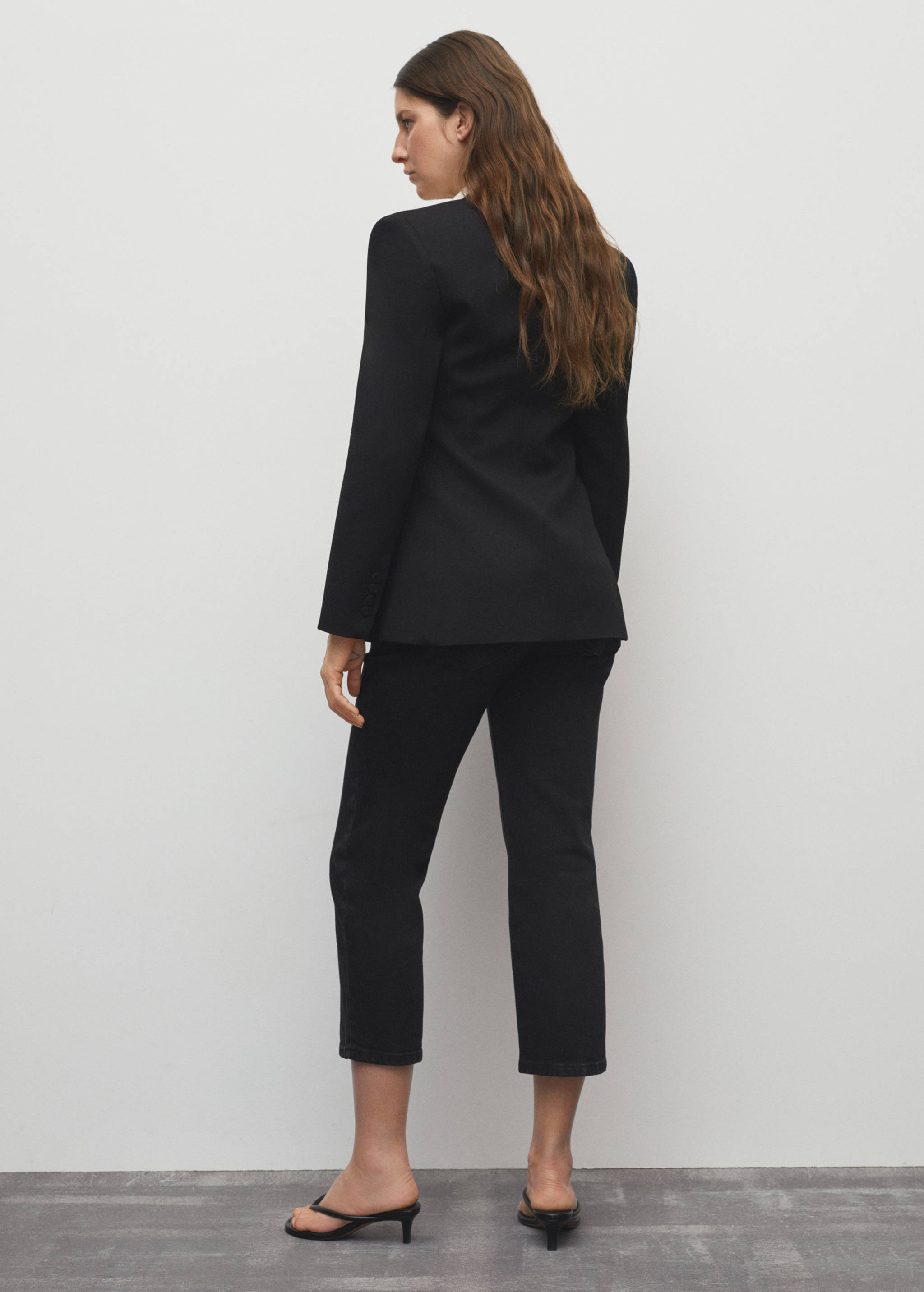 Прямые джинсы для будущей мамы - Обратная сторона изделия