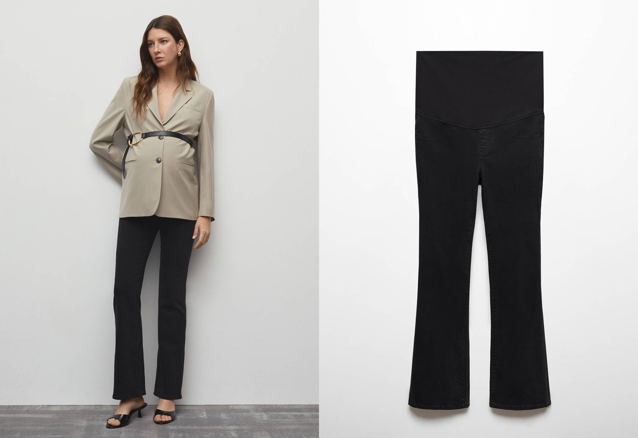 Maternity flared jeans - Panoramic plane