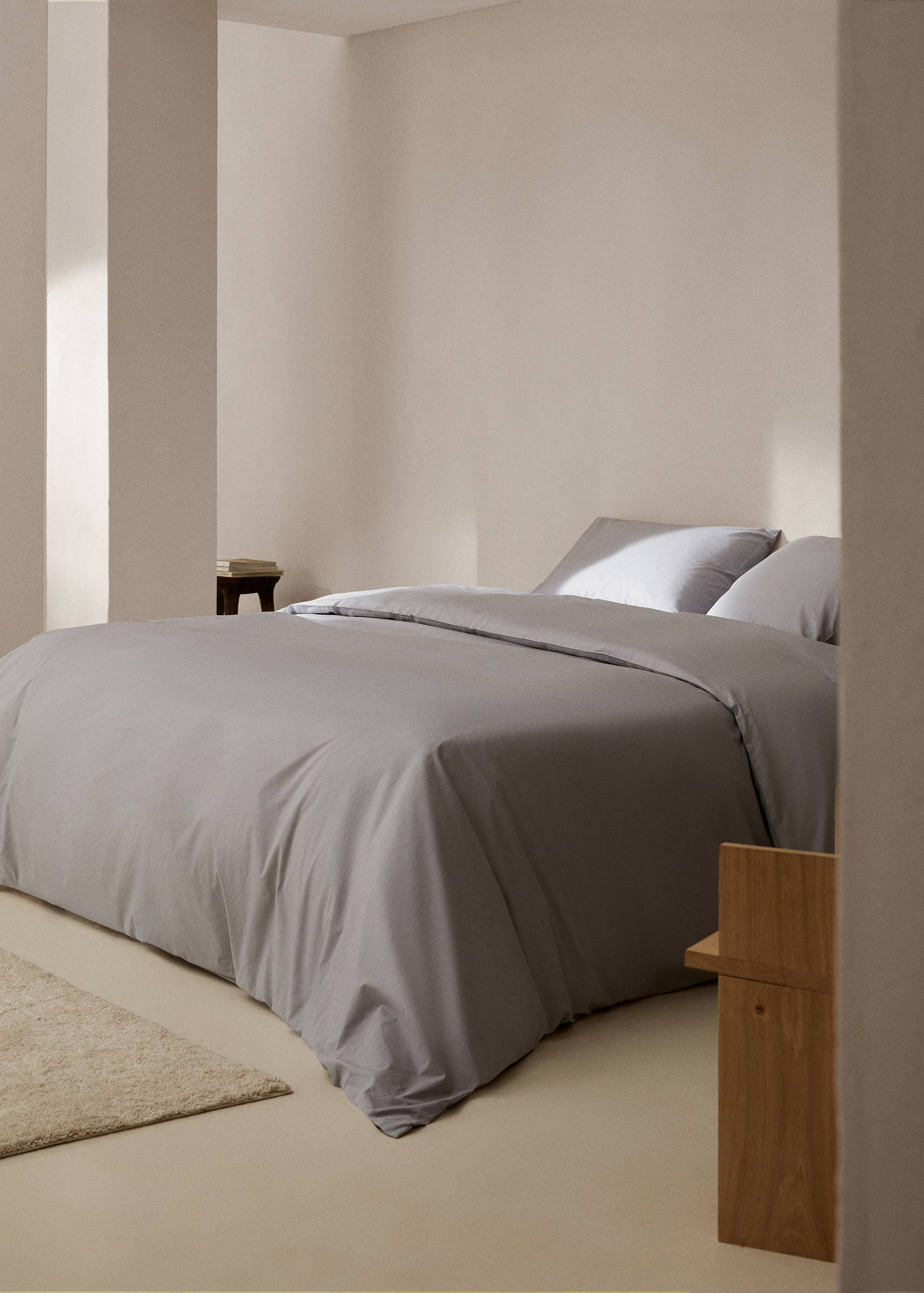 Cotton duvet cover Queen bed - General plane