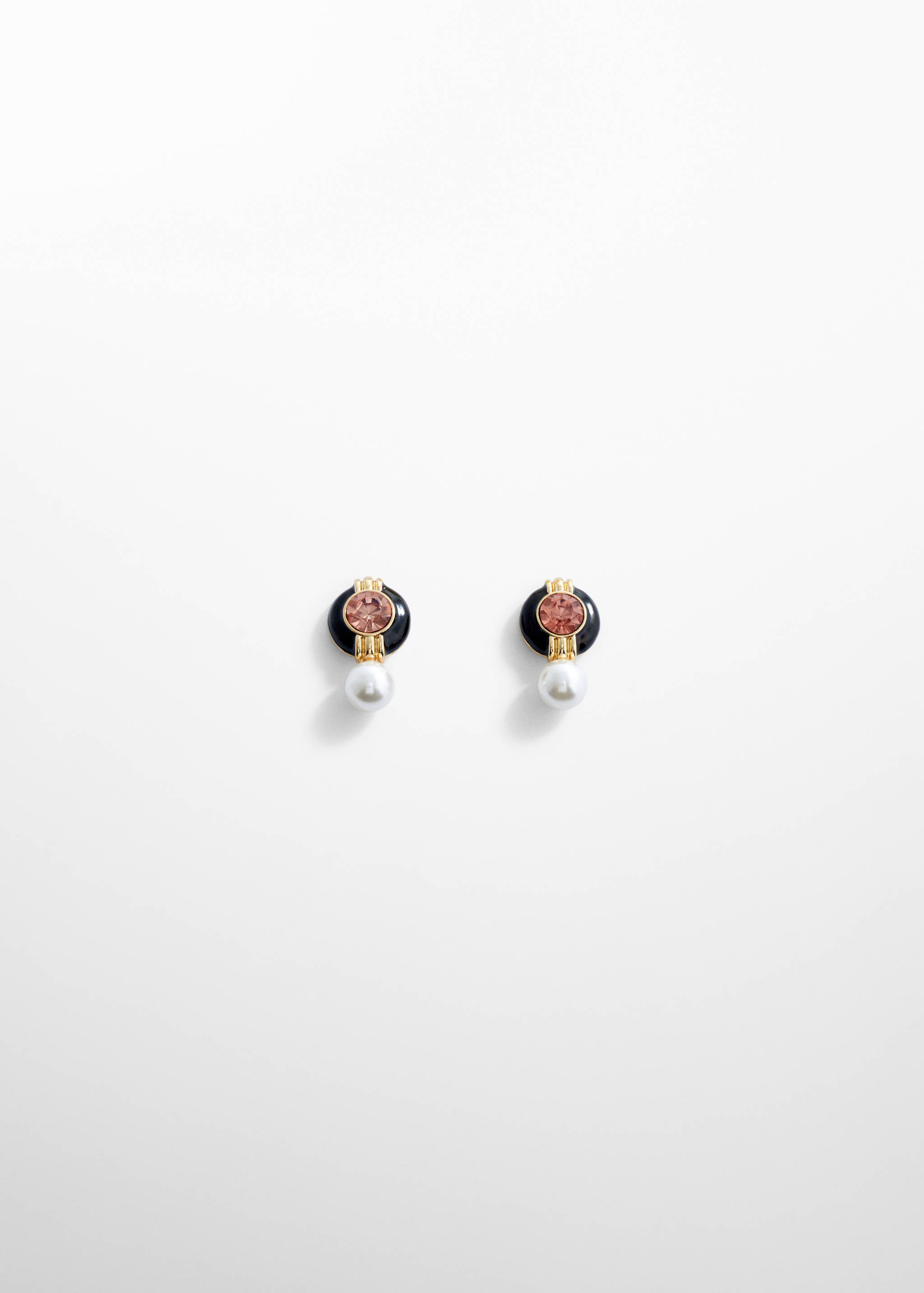 أقراط من اللؤلؤ بتأثير الكريستال - منتج دون نموذج