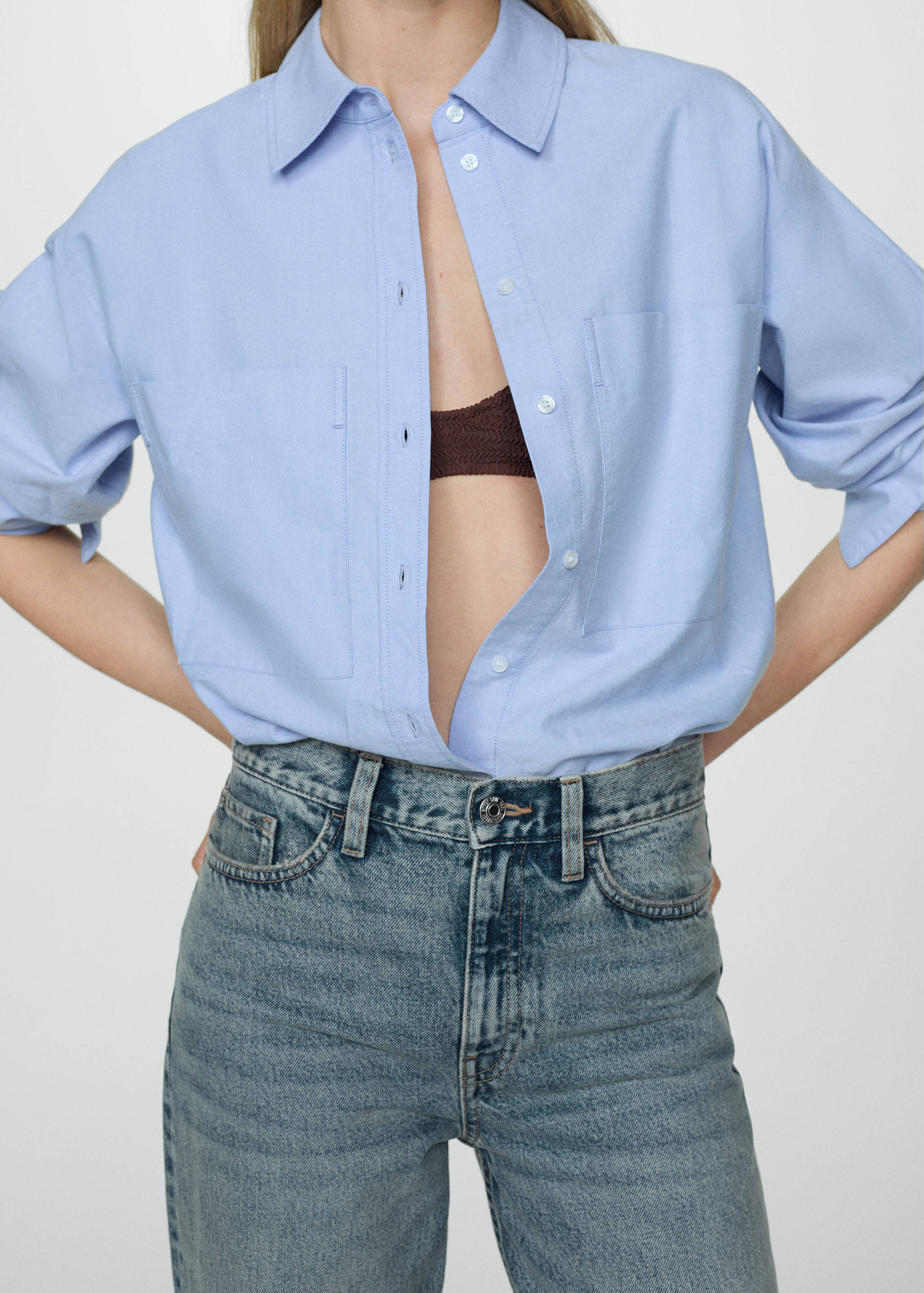 High-waisted wideleg jeans - Details of the article 6