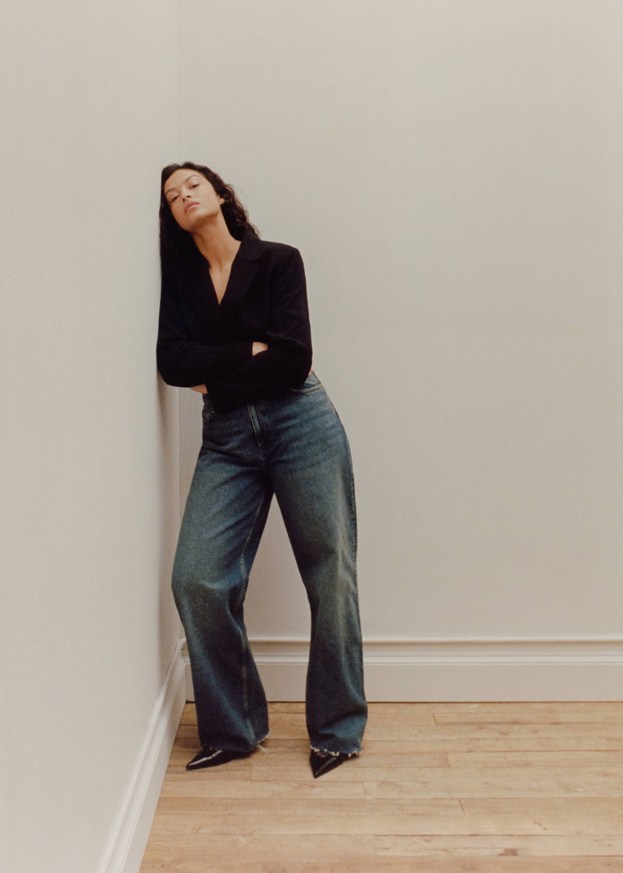 Джинсы с широкими штанинами и высокой посадкой - Деталь изделия 7