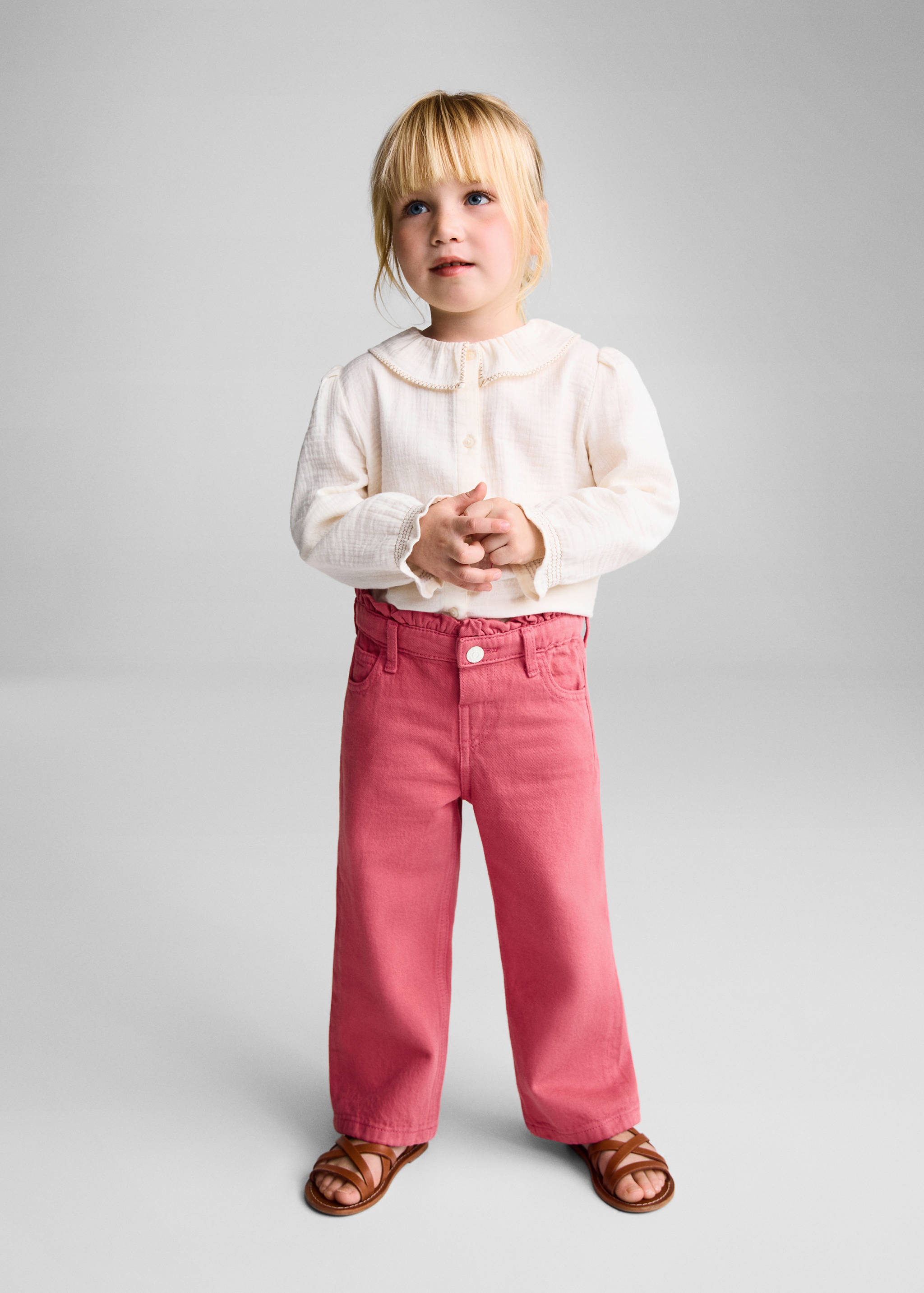 Jeans paperbag de algodão - Plano geral