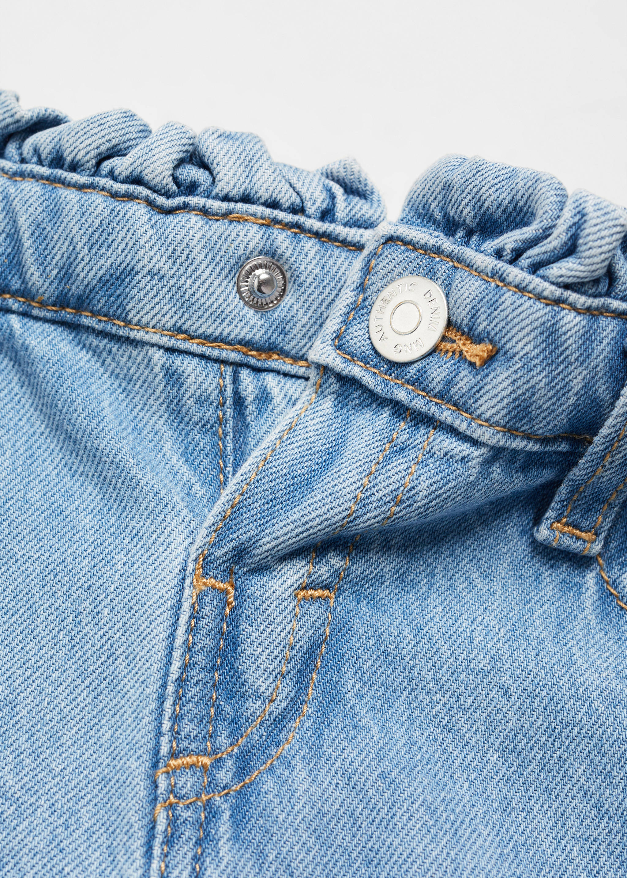 Jeans paperbag de algodão - Pormenor do artigo 0