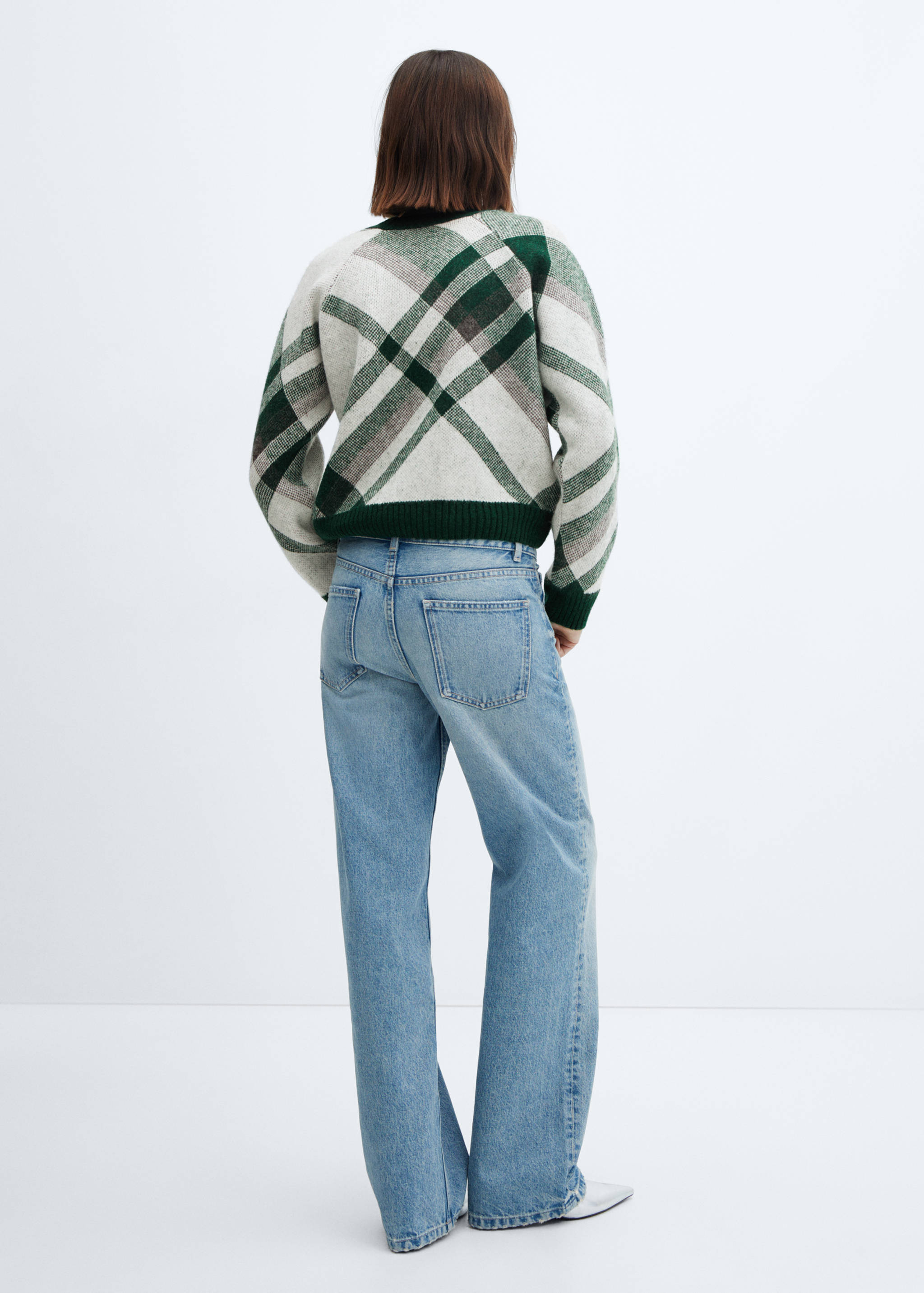 Checks knitted sweater - Reverse of the article