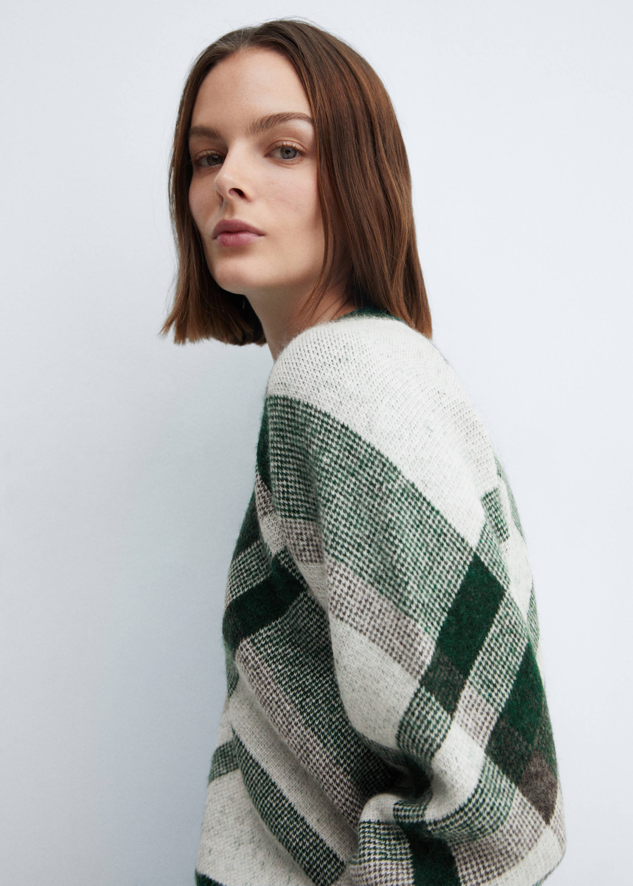 Checks knitted sweater - Details of the article 2