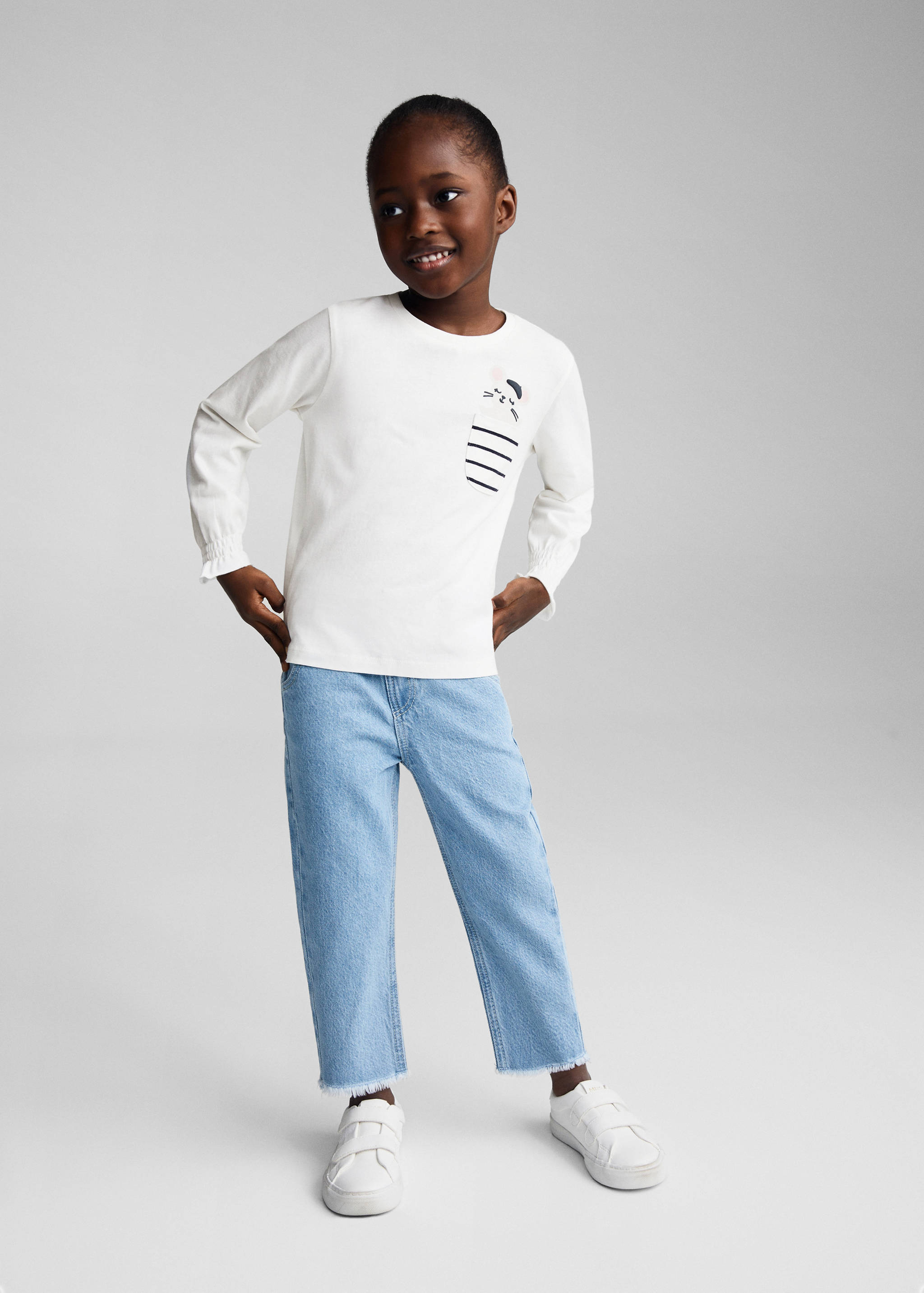 Langärmliges Print-T-Shirt - Allgemeine Ansicht