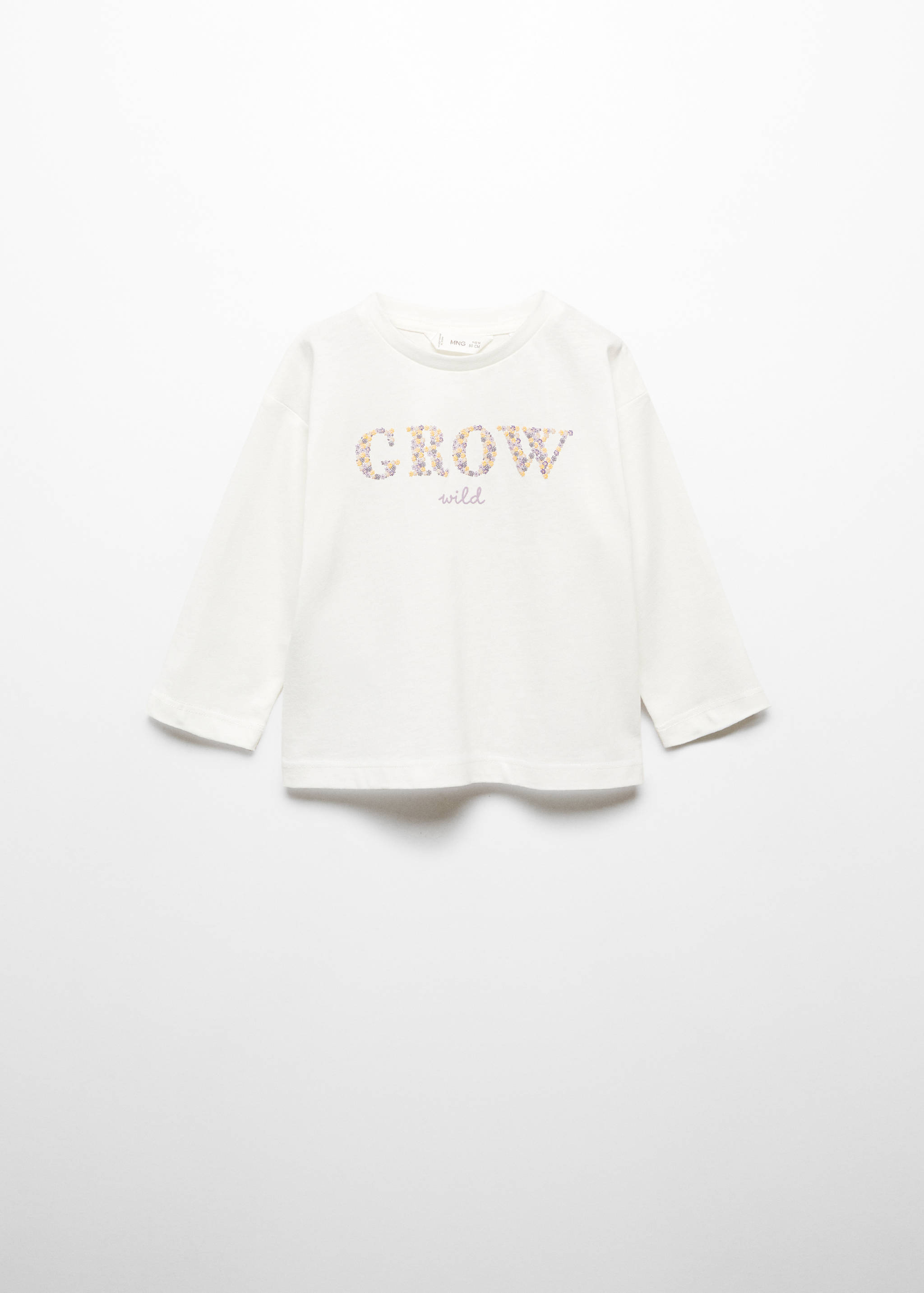Long-sleeved t-shirt with message - Товар без моделі
