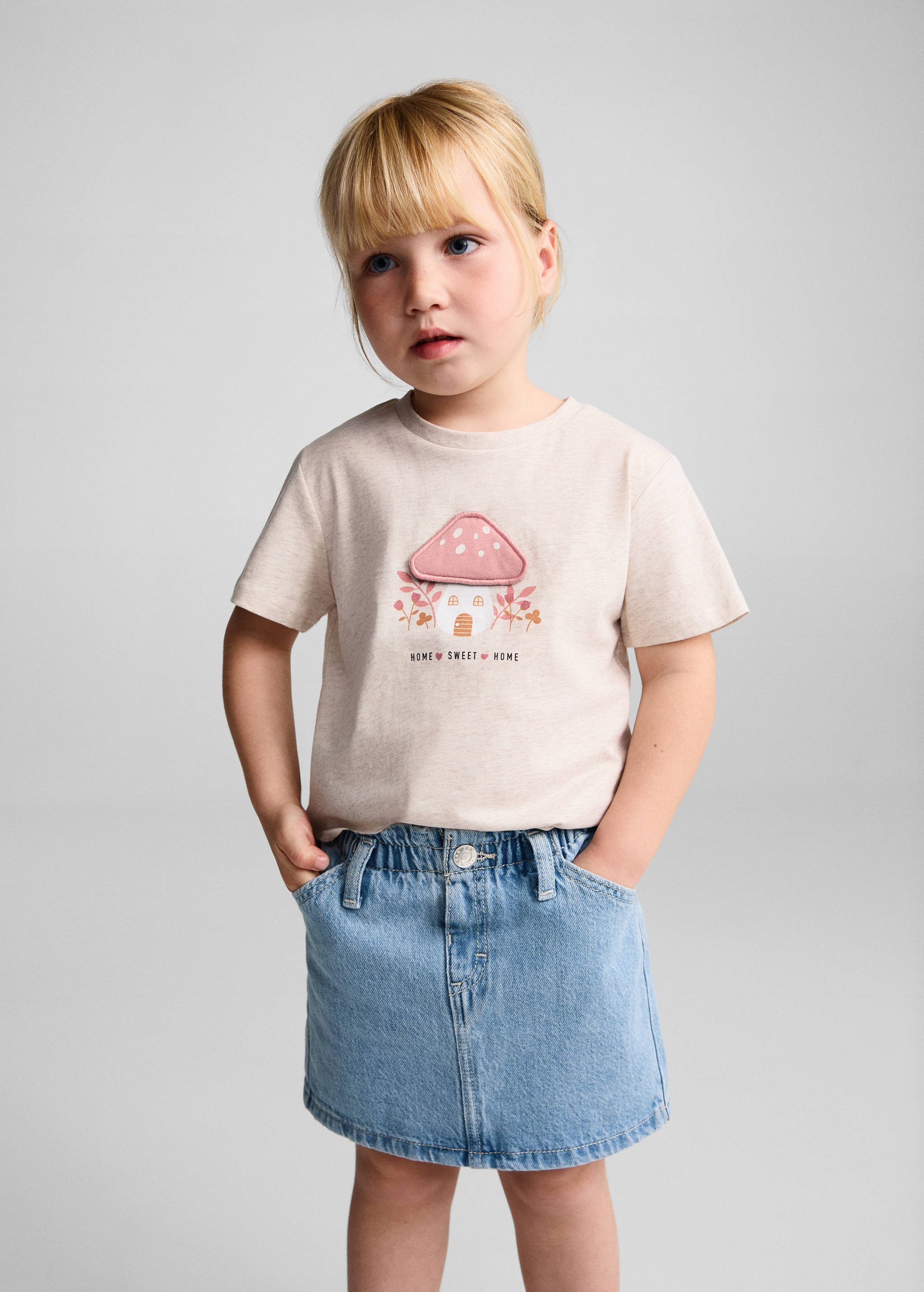 Camiseta estampada algodón - Plano medio