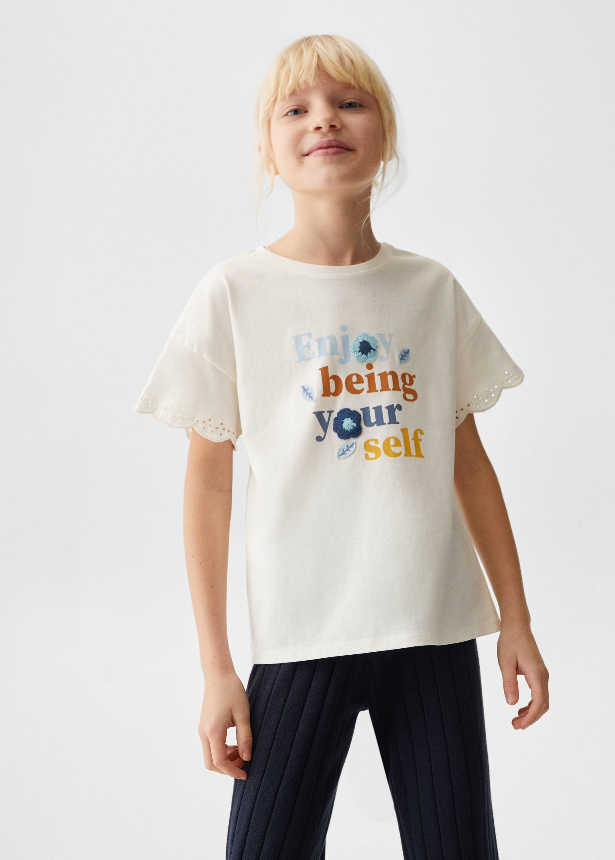 Camiseta mensaje estampado - Plano medio