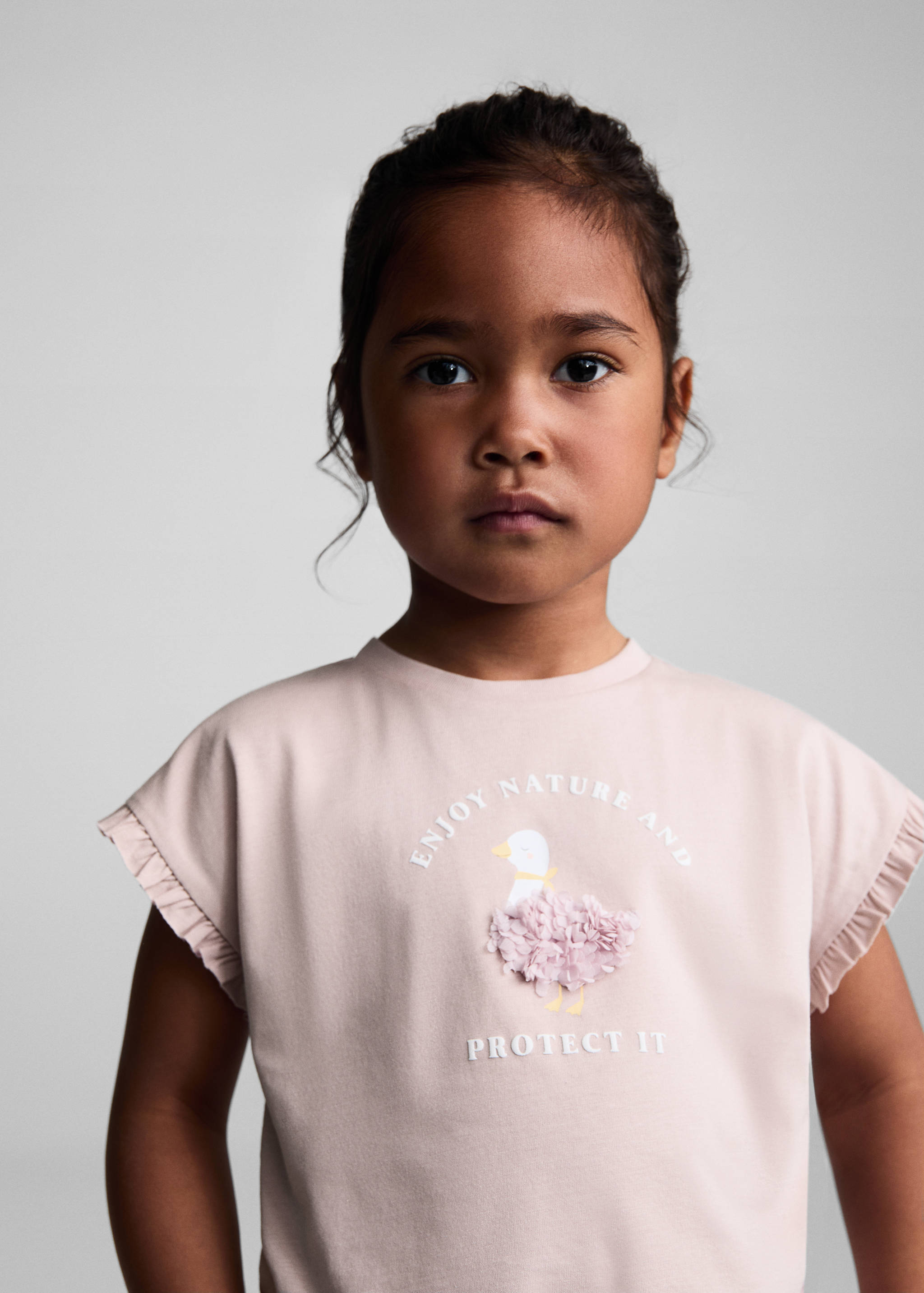 Printed cotton-blend T-shirt - Details of the article 1