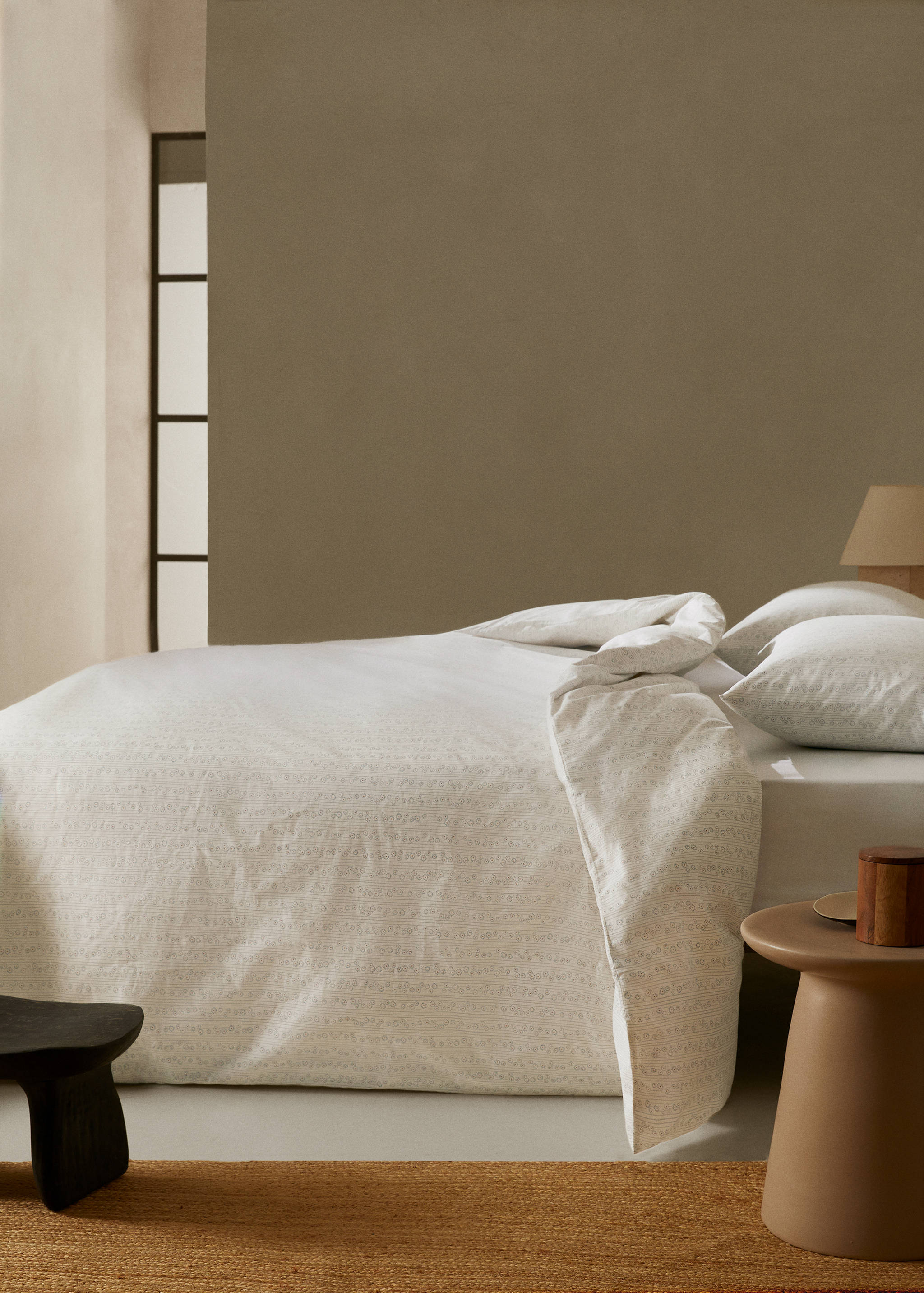 Funda nórdica 100% algodón flores cama 180cm - Plano general