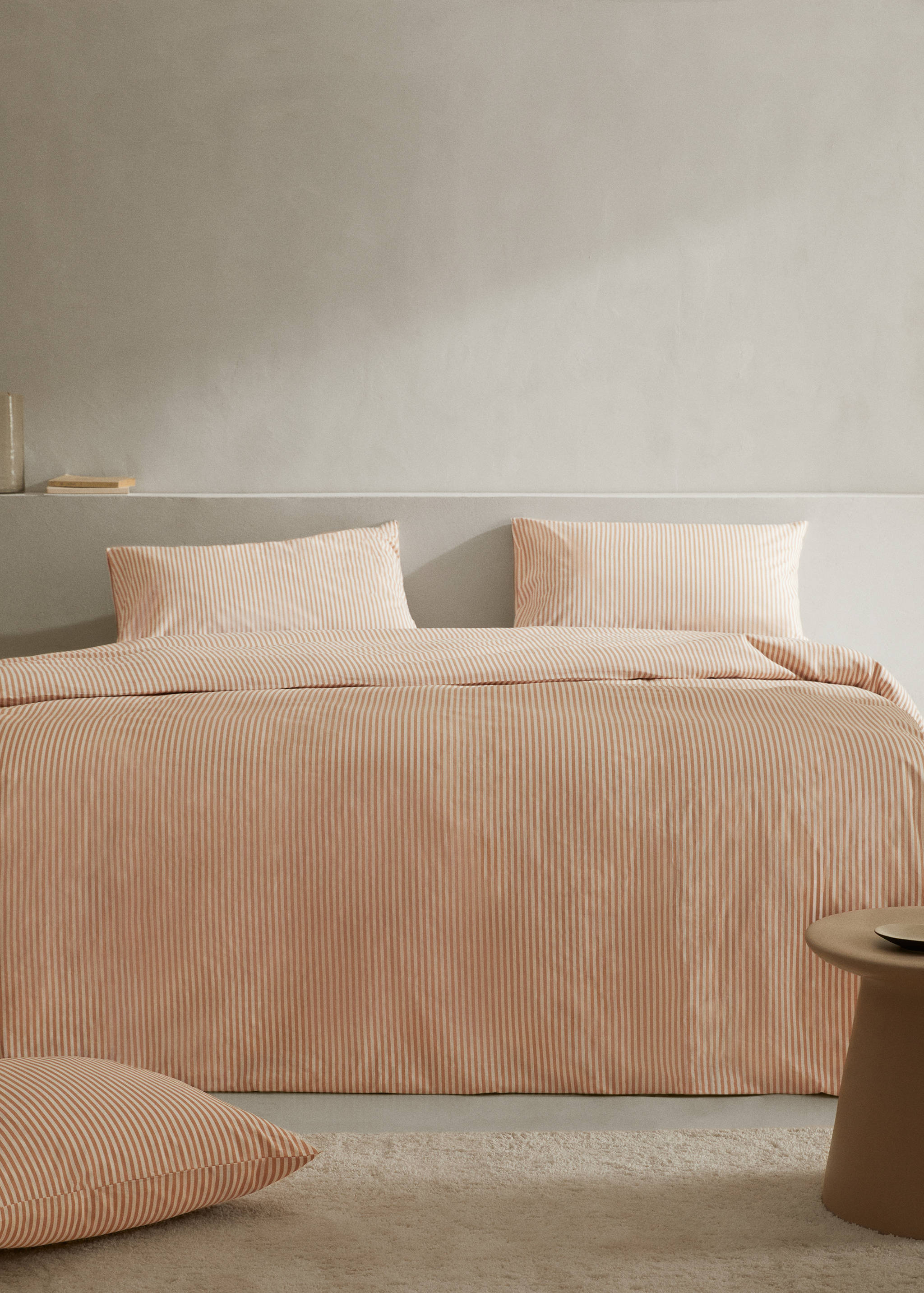 Gestreifter Bettbezug aus Baumwolle für 150/160 cm Bett - Allgemeine Ansicht