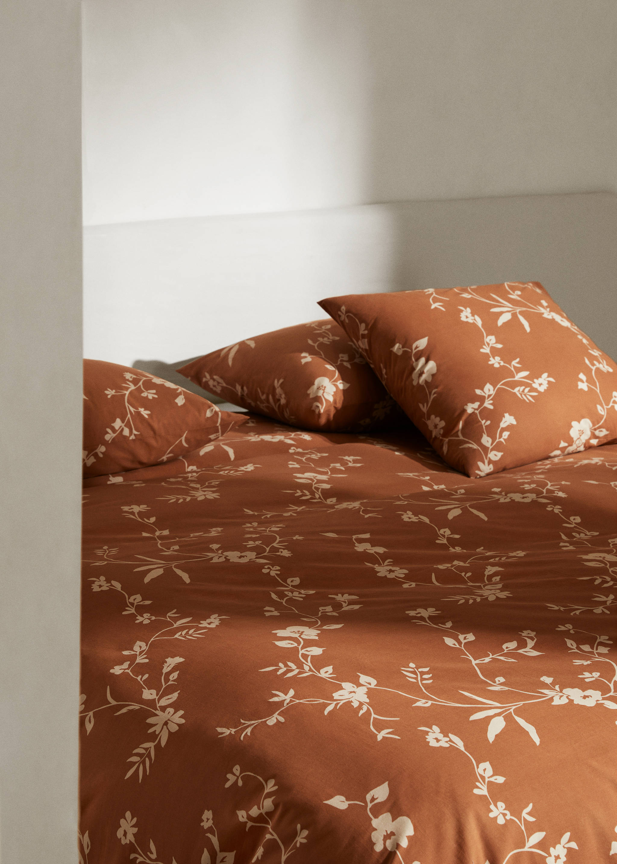 Housse de couette fleurs terracotta Lit 150/160 cm - Détail de l'article 7
