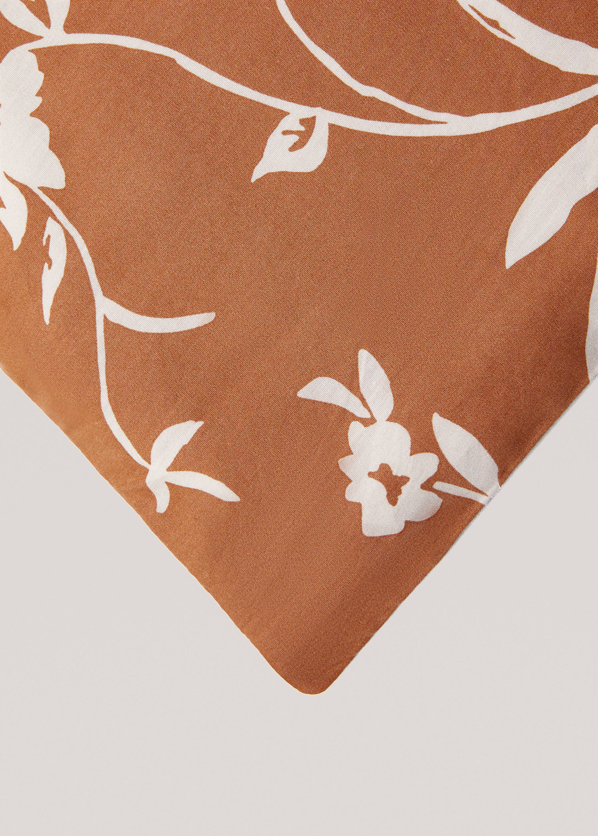 Housse de couette fleurs terracotta Lit 150/160 cm - Détail de l'article 1