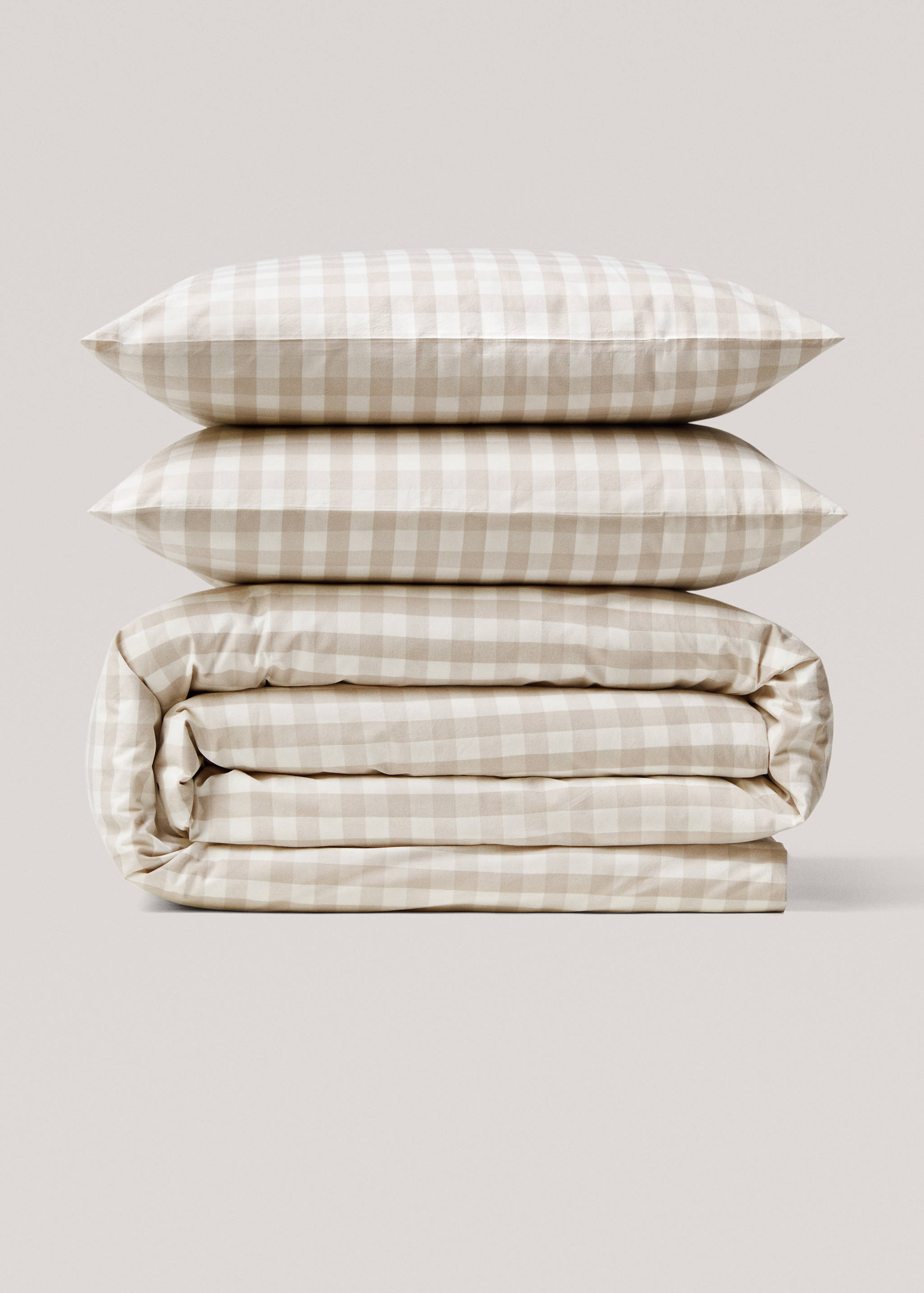 Check cotton duvet cover Superking bed - Article without model