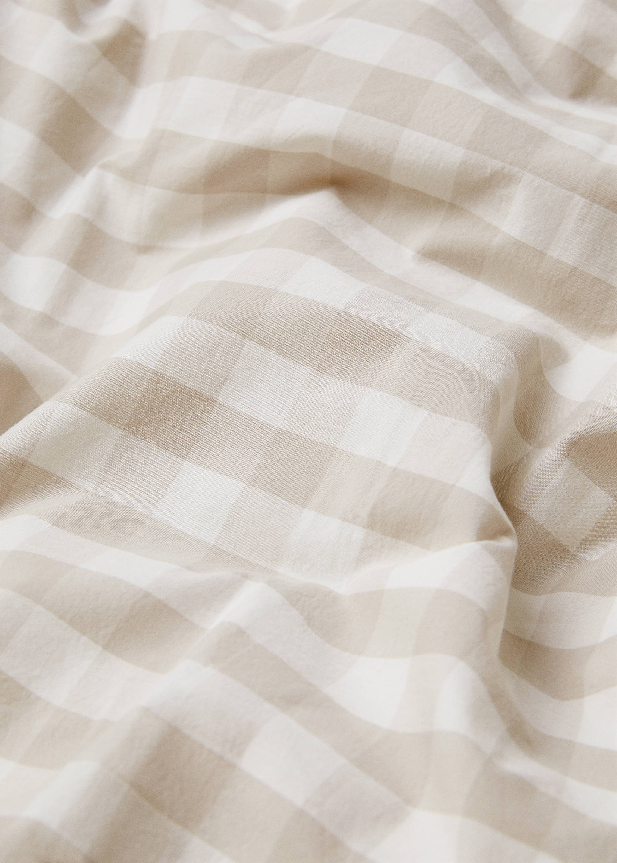 Check cotton duvet cover Superking bed - Details of the article 2